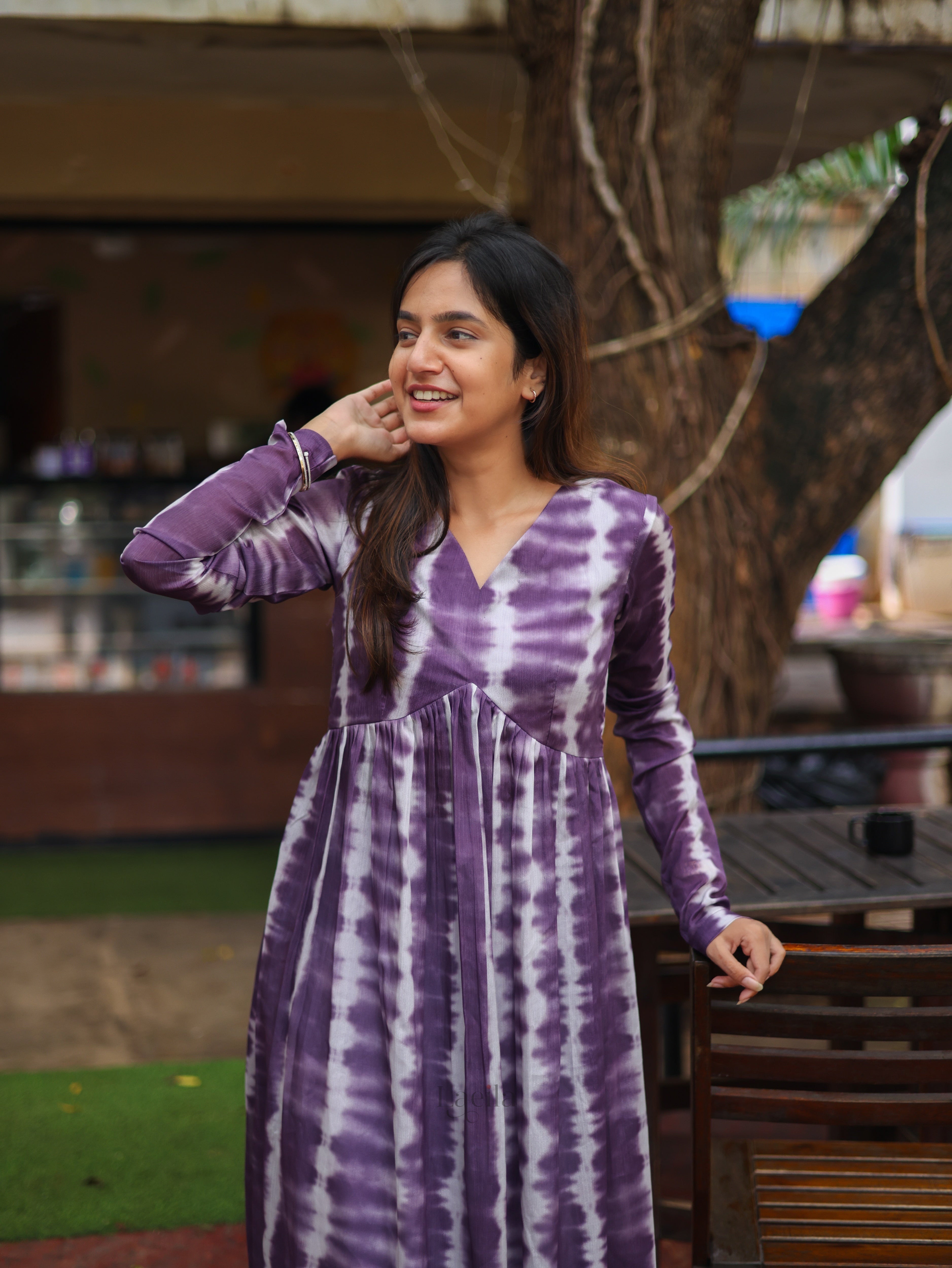 Regal Purple Chiffon Alia cut Top