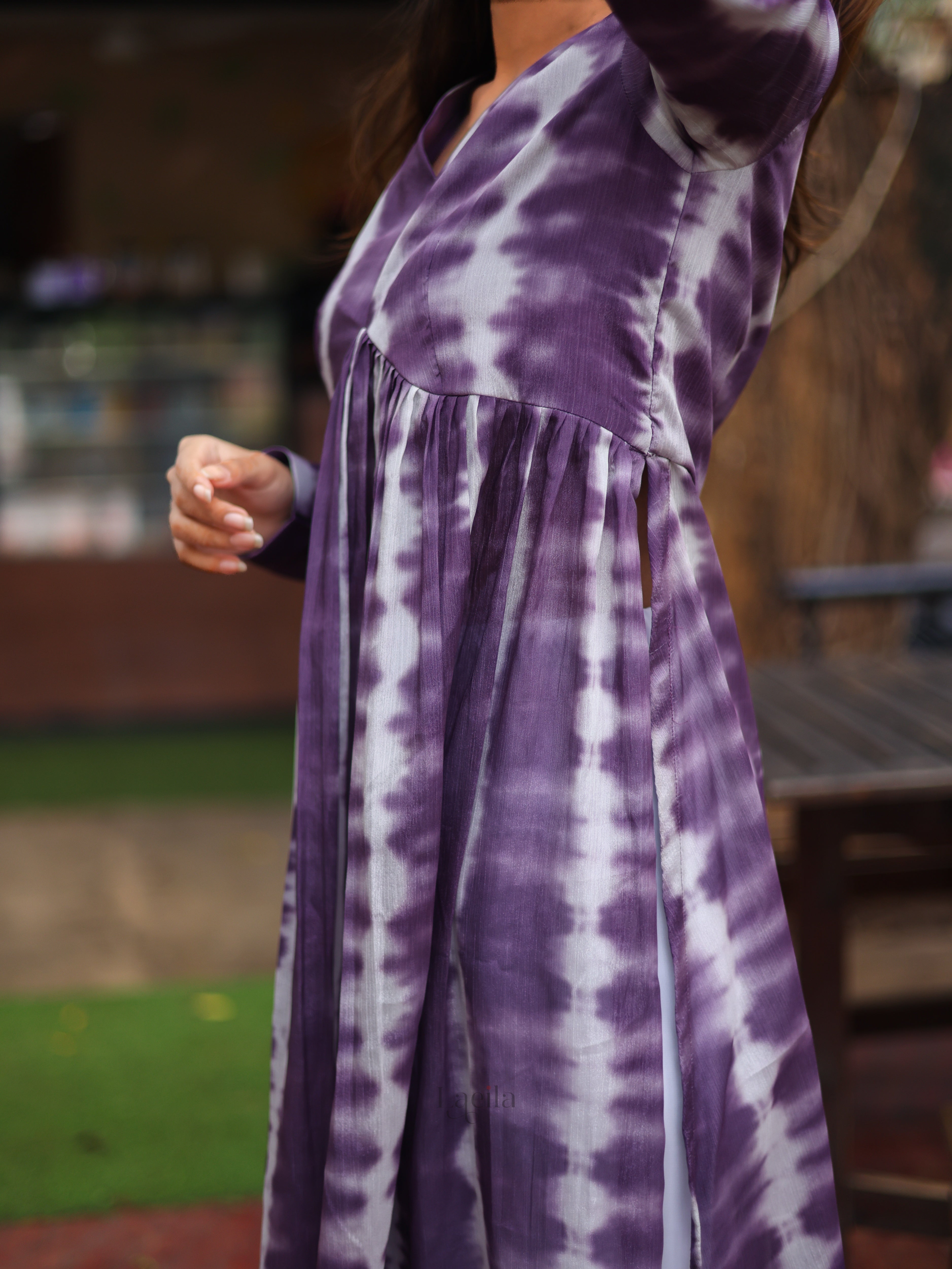 Regal Purple Chiffon Alia cut Top