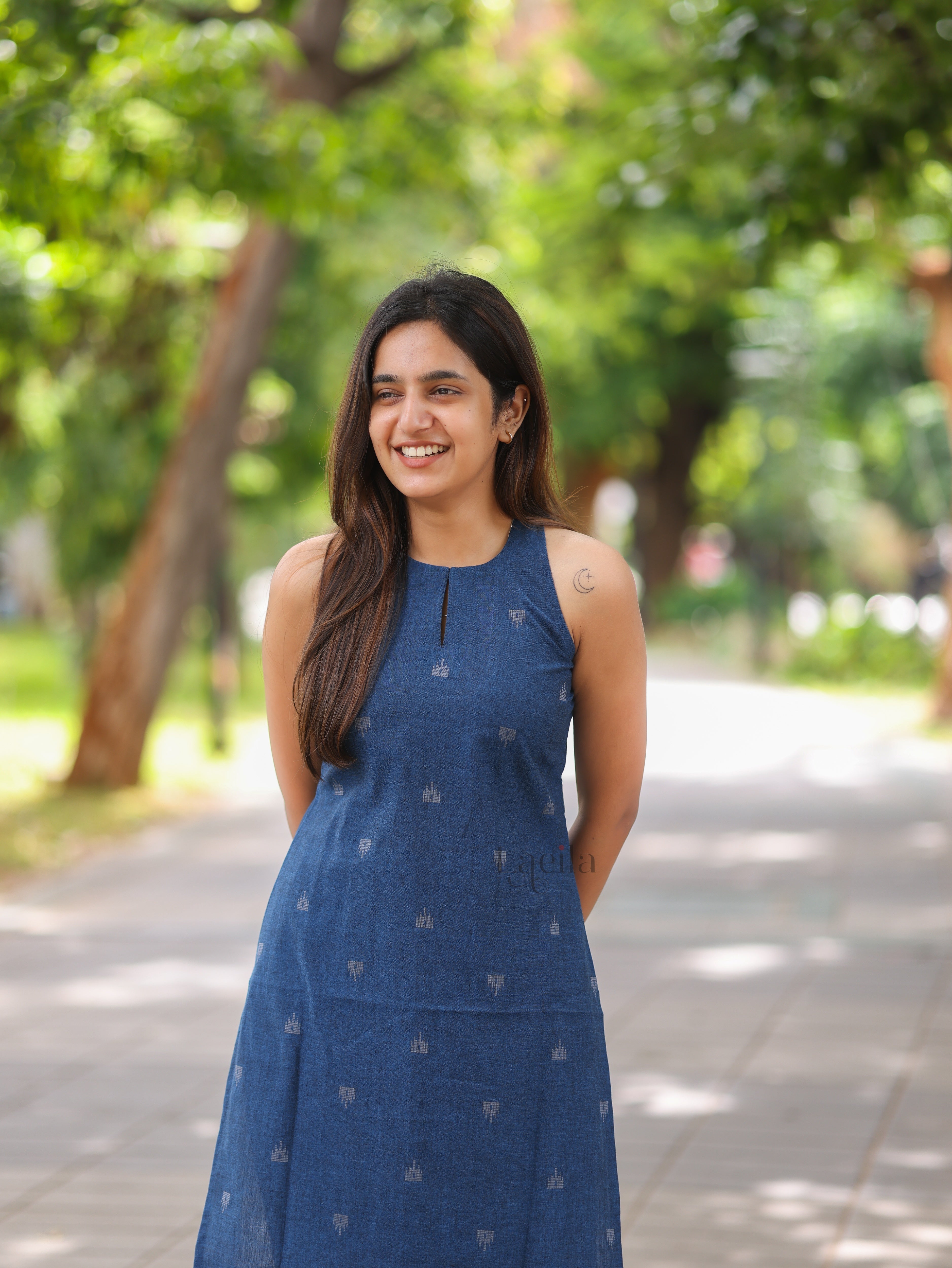 Blue Cotton Top & Bottom Set