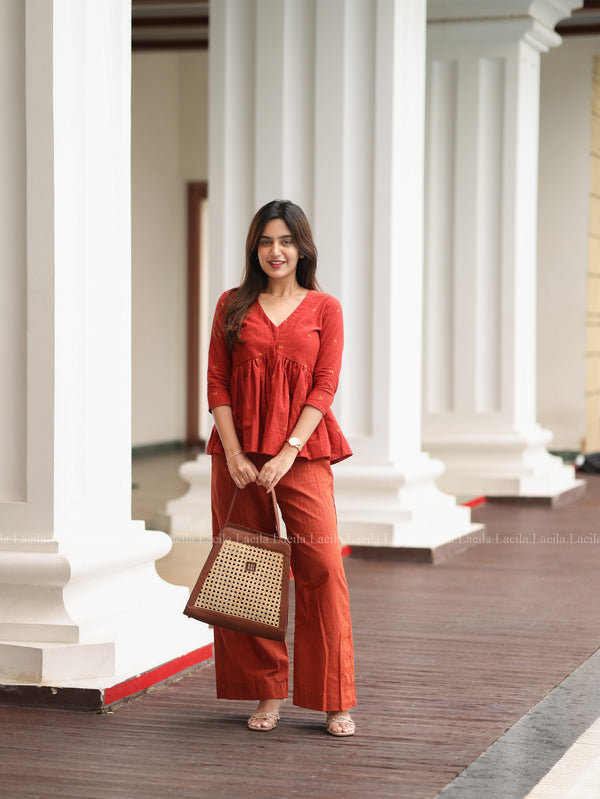 Maroon Hayati Coord set