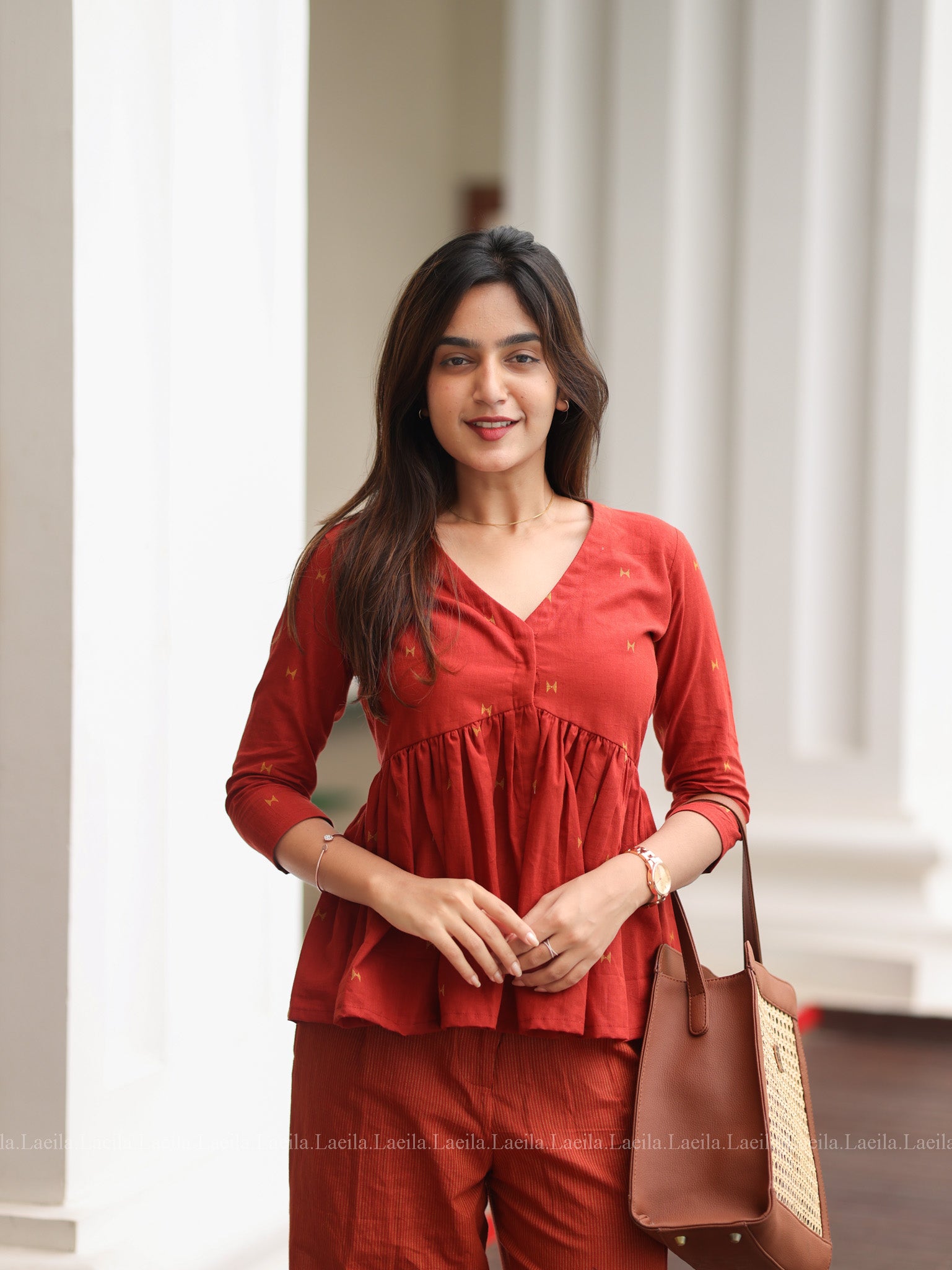 Maroon Hayati Coord set