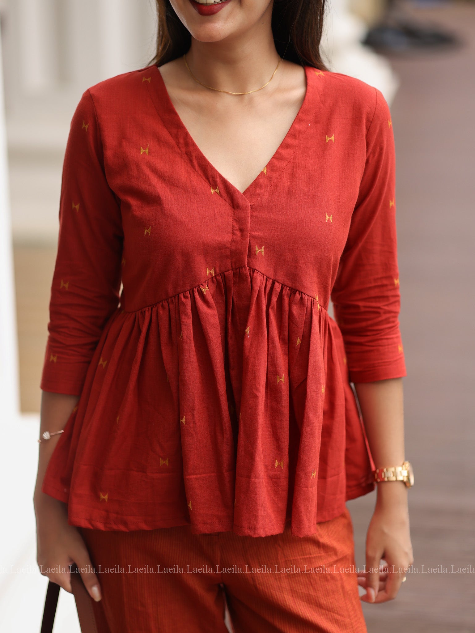 Maroon Hayati Coord set