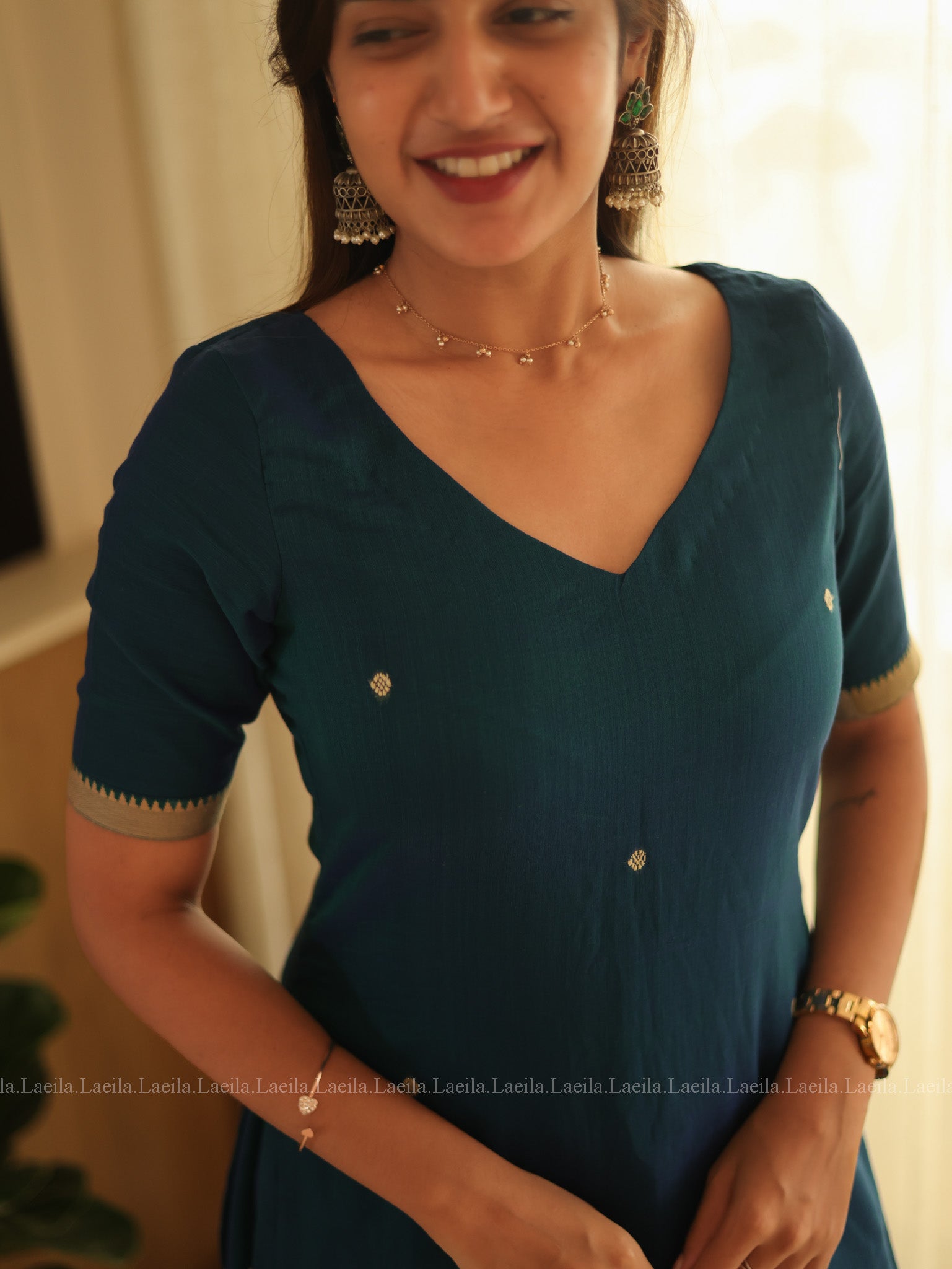 Blue short top & Palazzo Pant