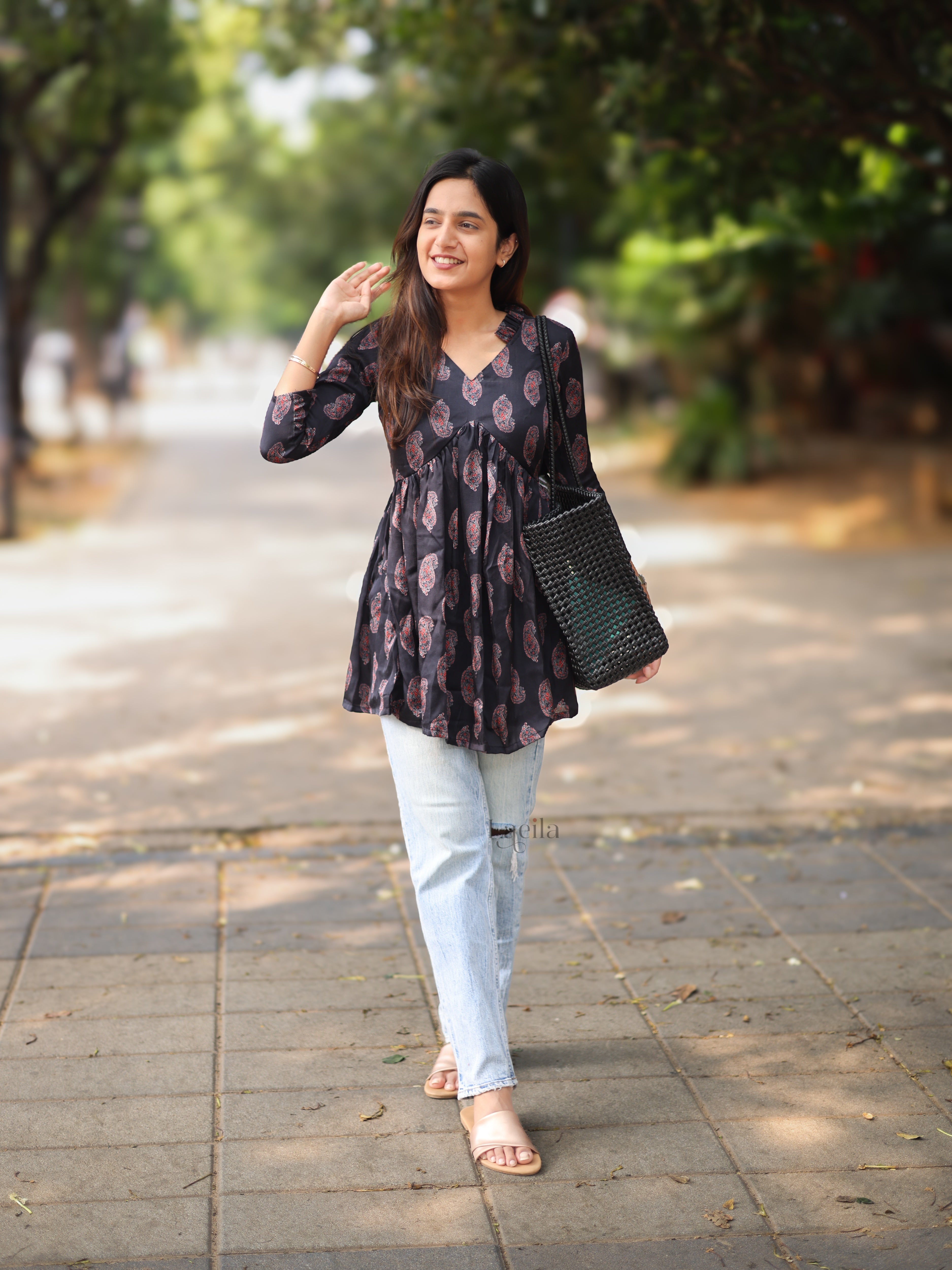 Pure mulmul Alia cut kurta