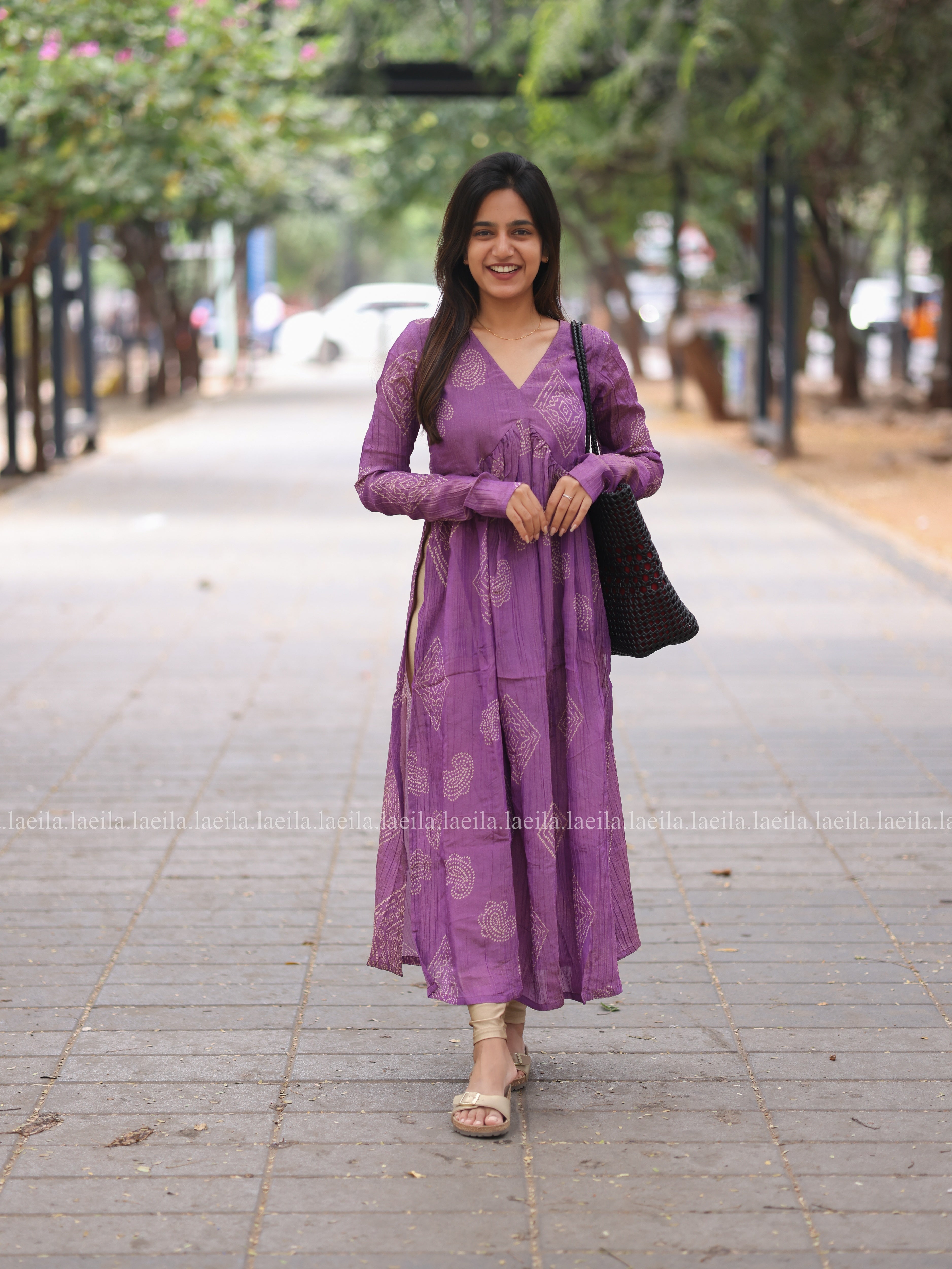 Lavender Alia cut Top