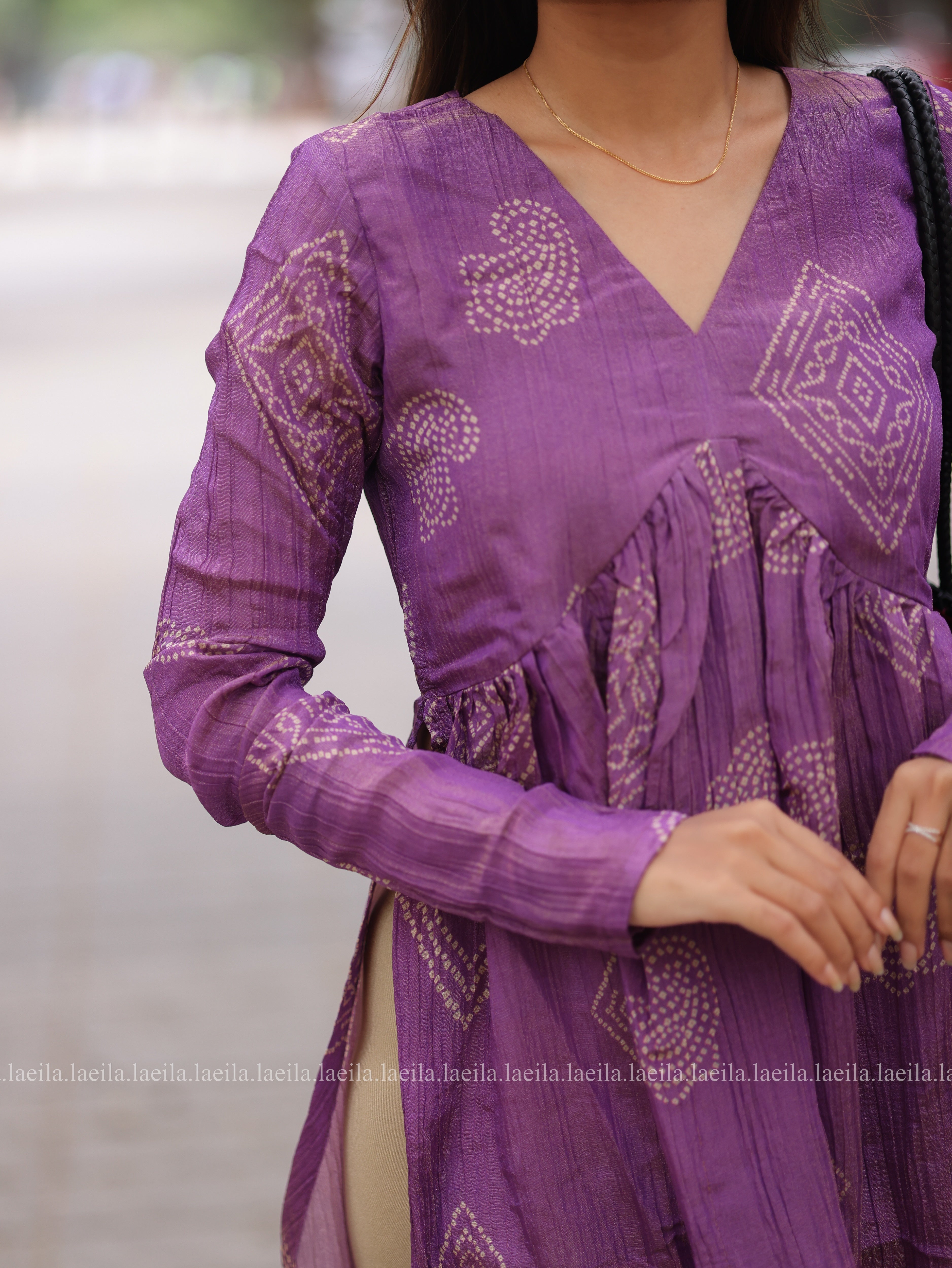 Lavender Alia cut Top