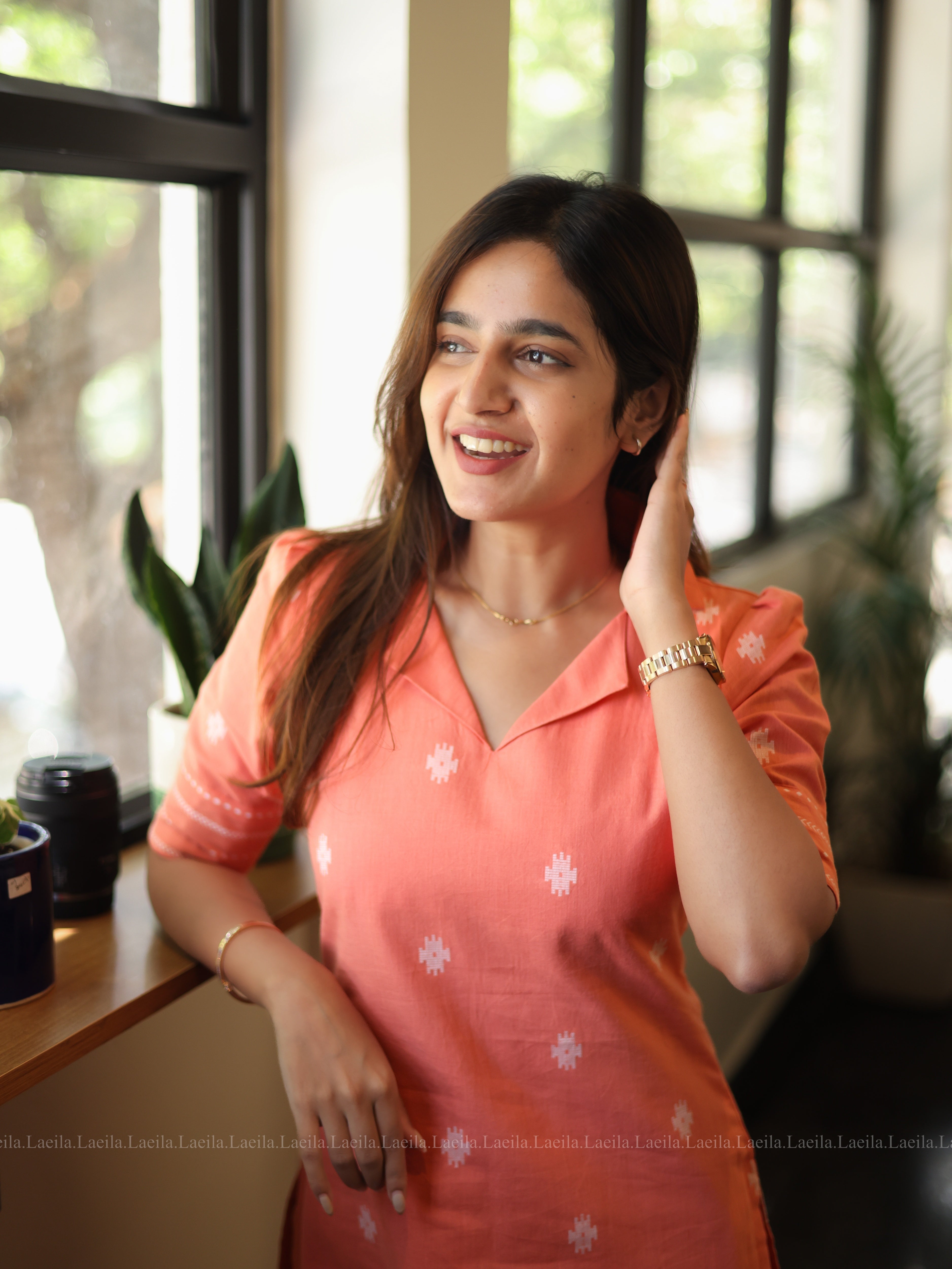 Peach Meera cotton set