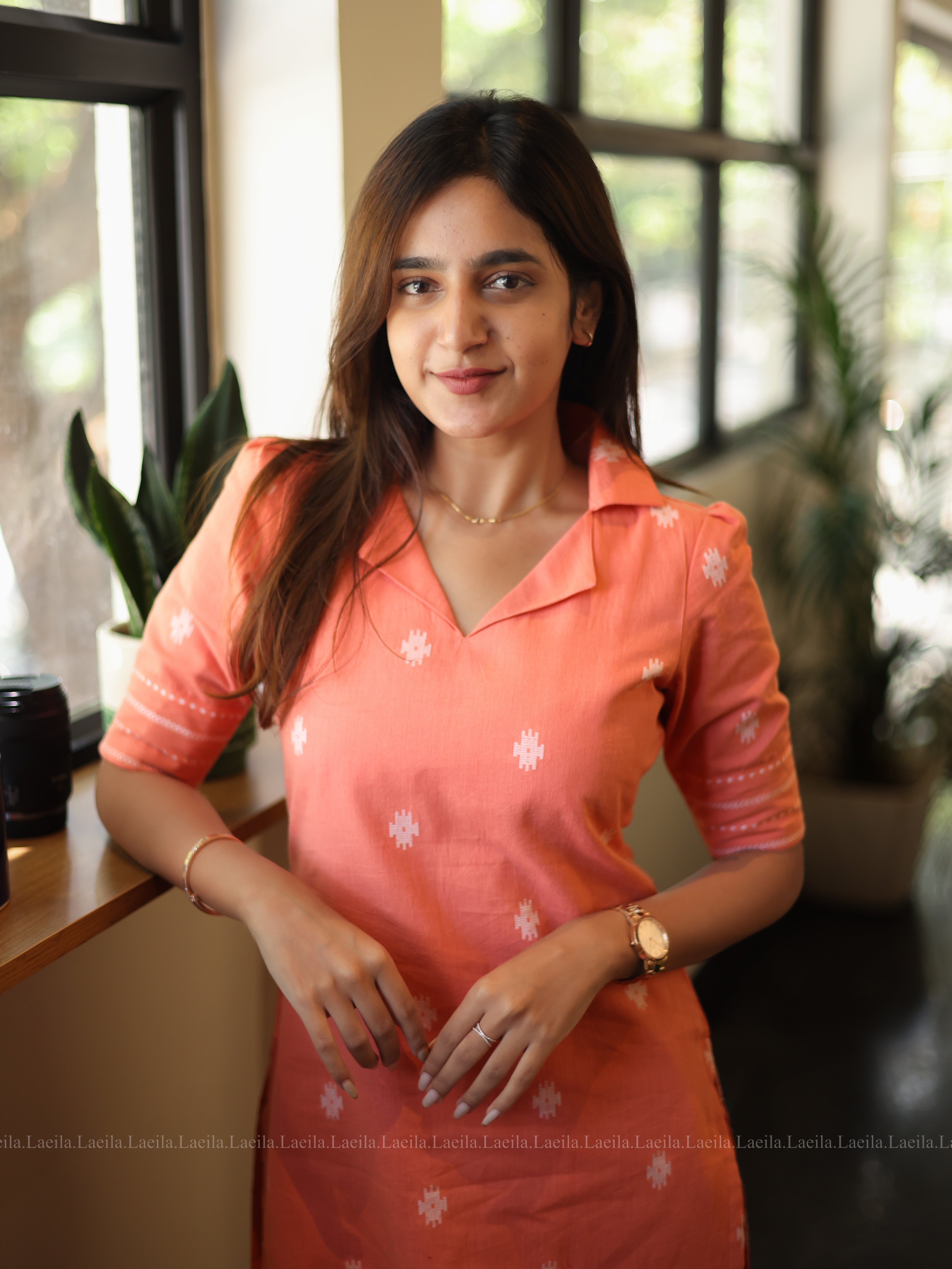 Peach Meera cotton set