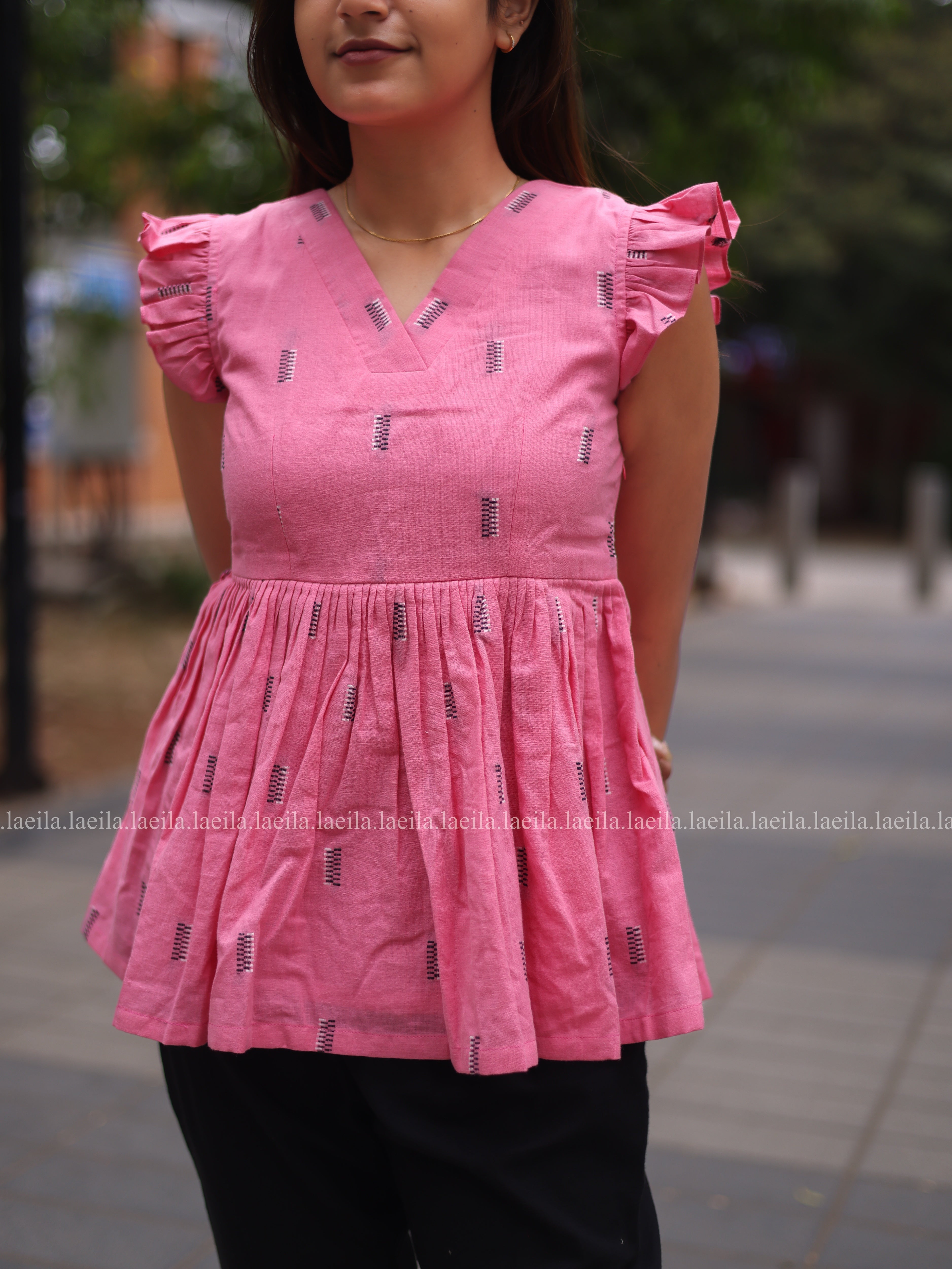 Hot Pink Peplum Top