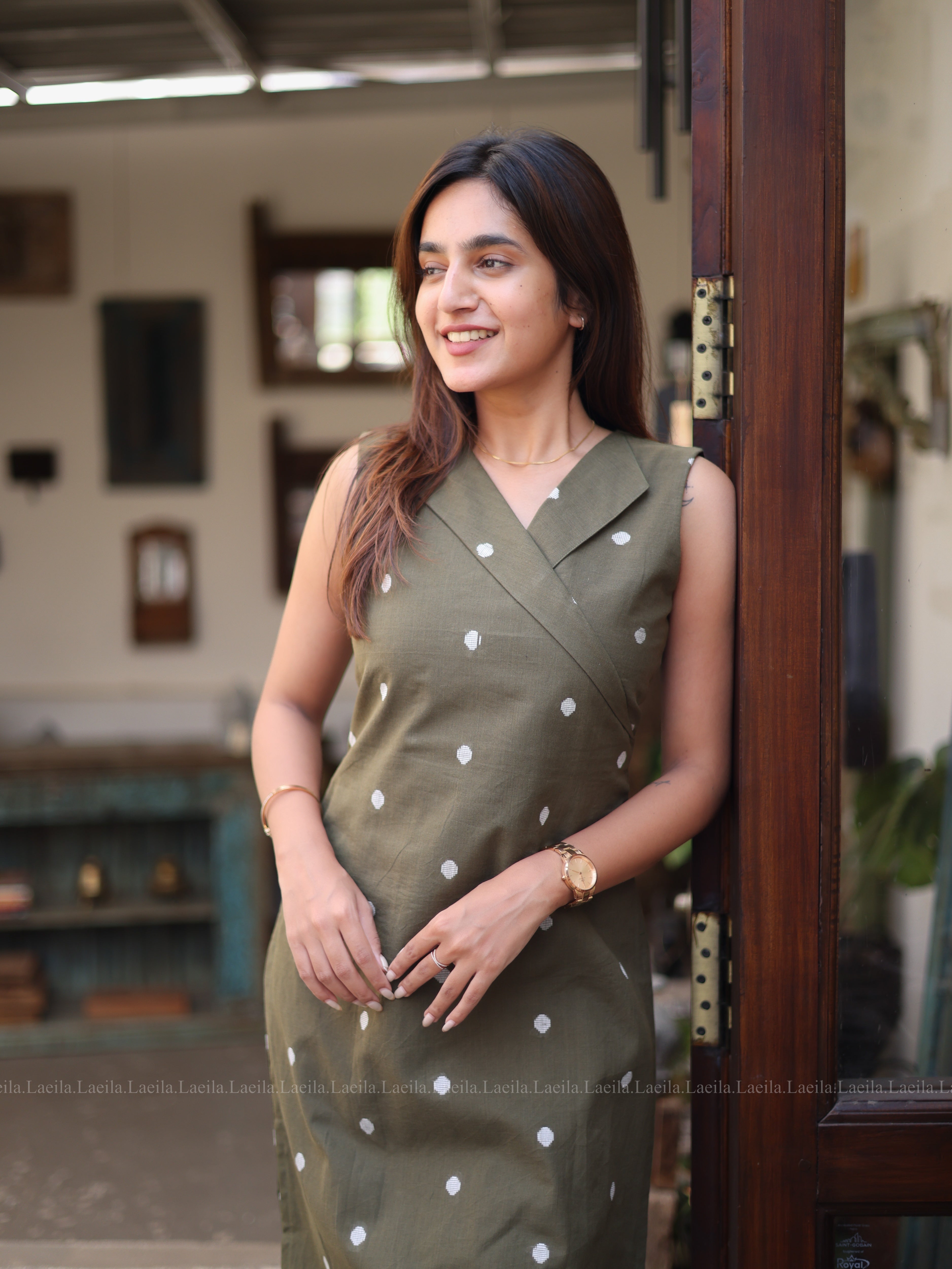 Olive green Meera Cotton Set