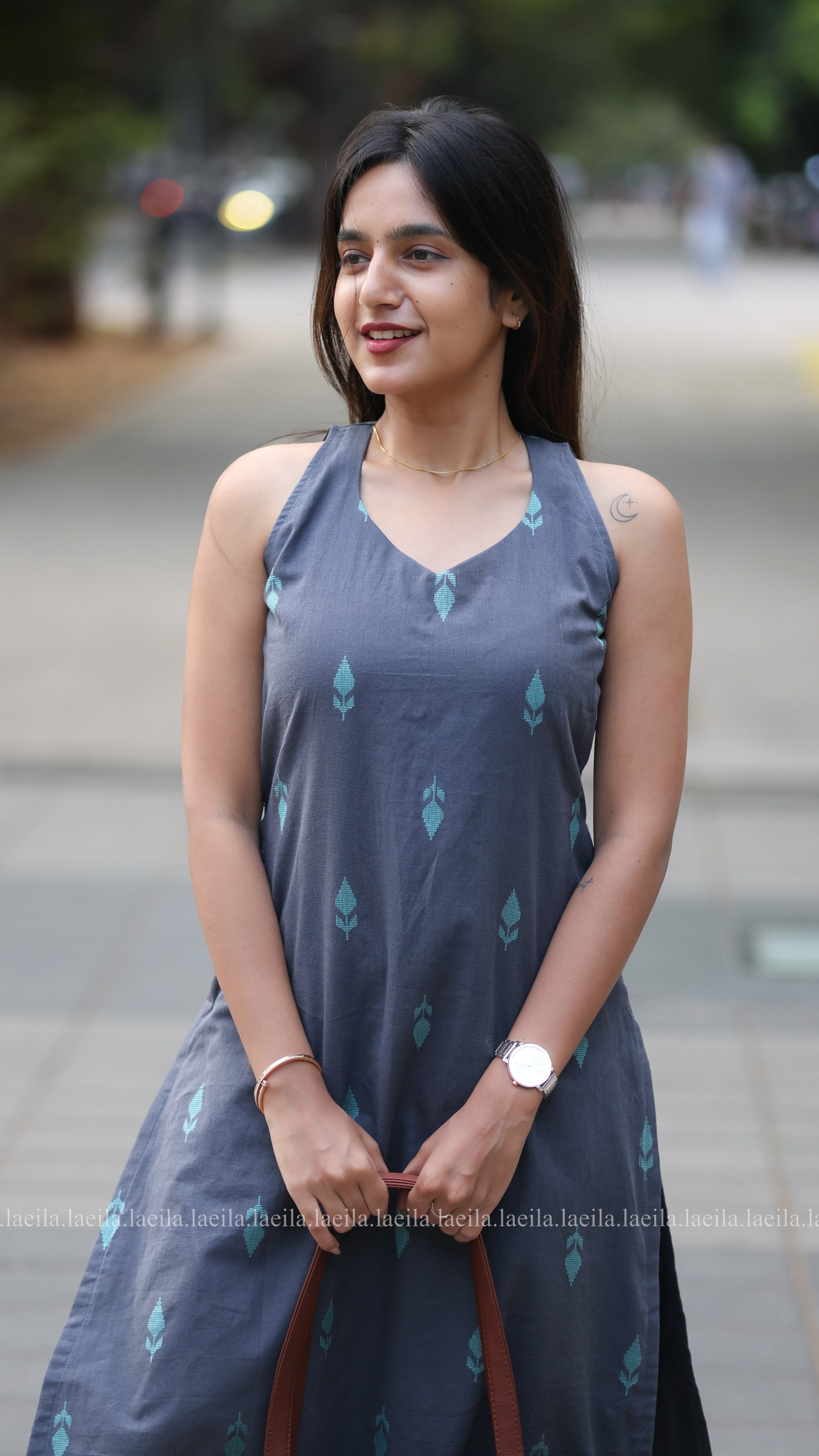 Grey Purple Meera cotton set