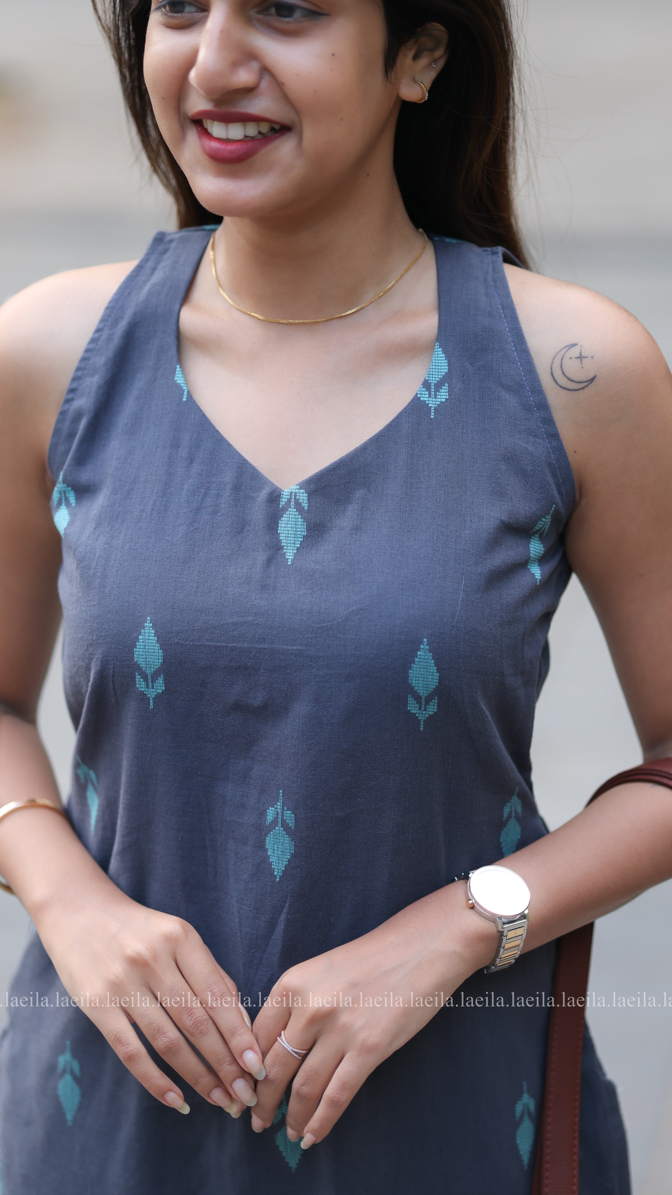 Grey Purple Meera cotton set