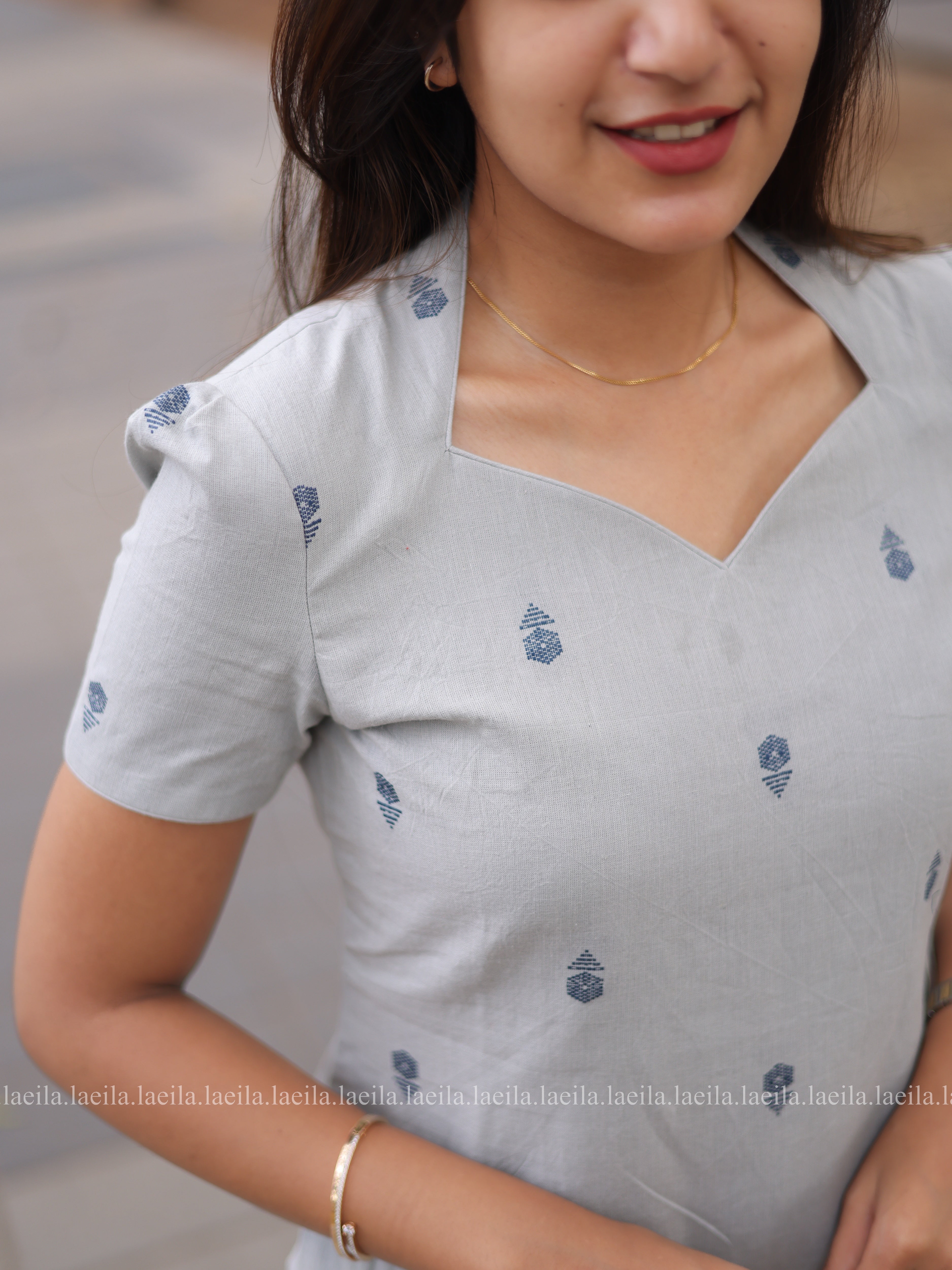 Whisper grey Meera cotton set