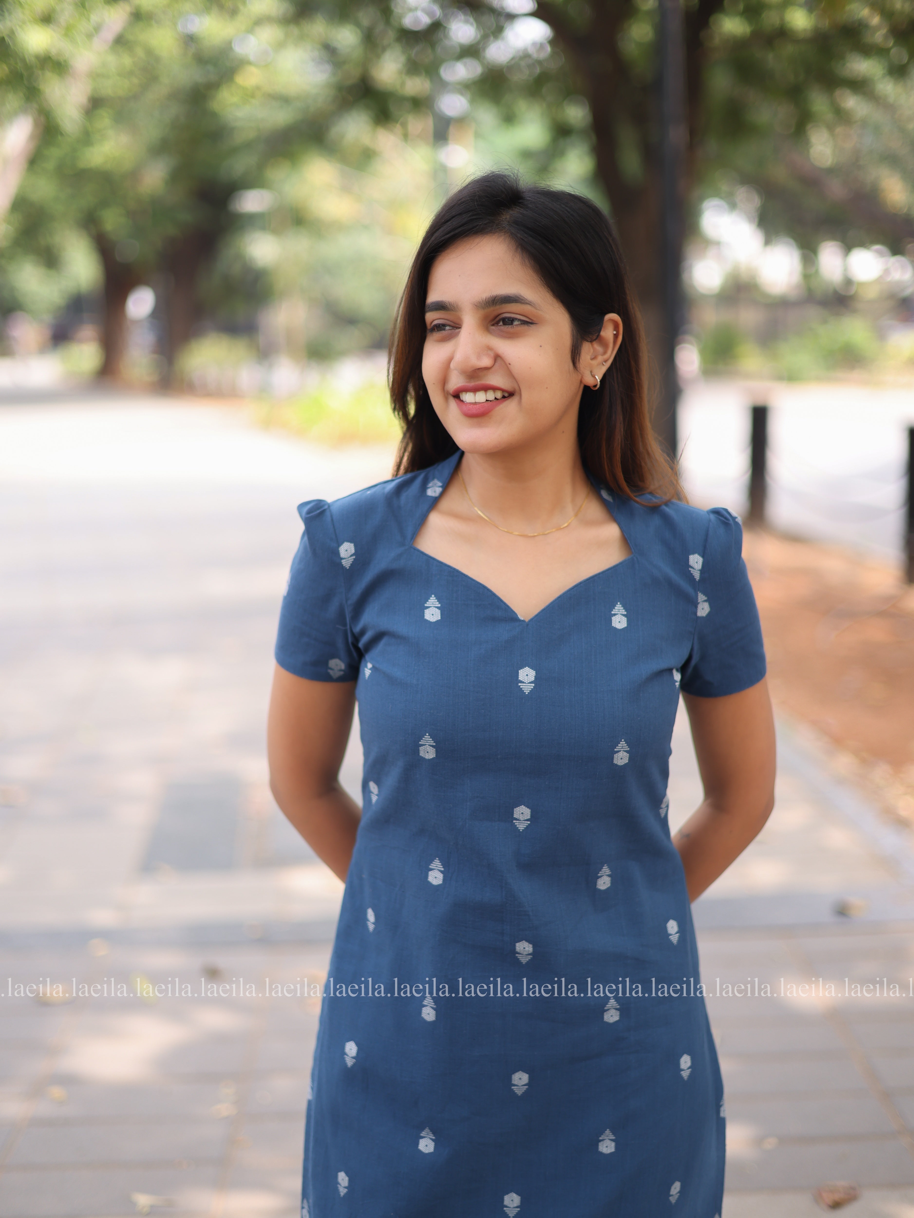 Lapis Blue Meera cotton set