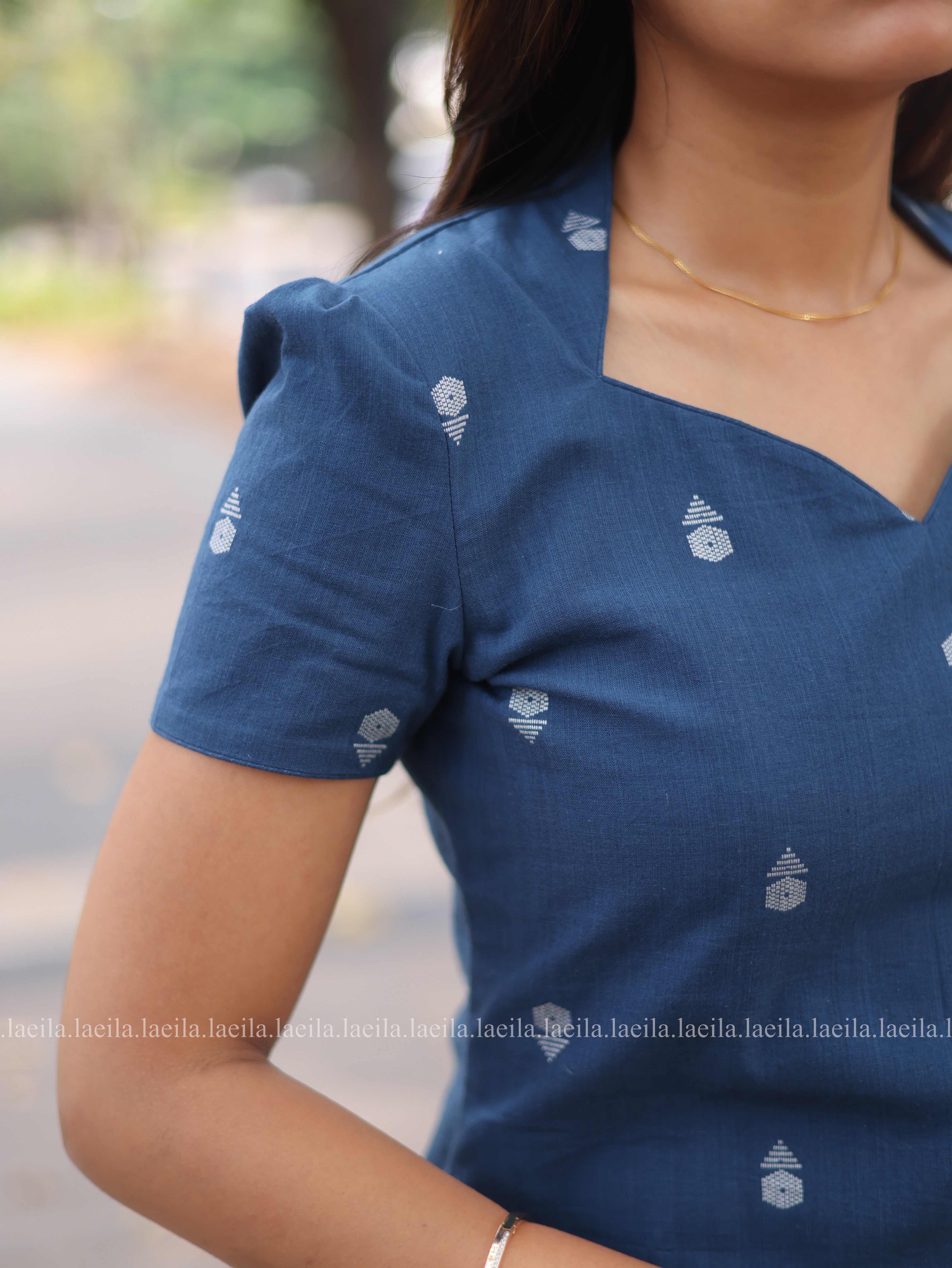 Lapis Blue Meera cotton set