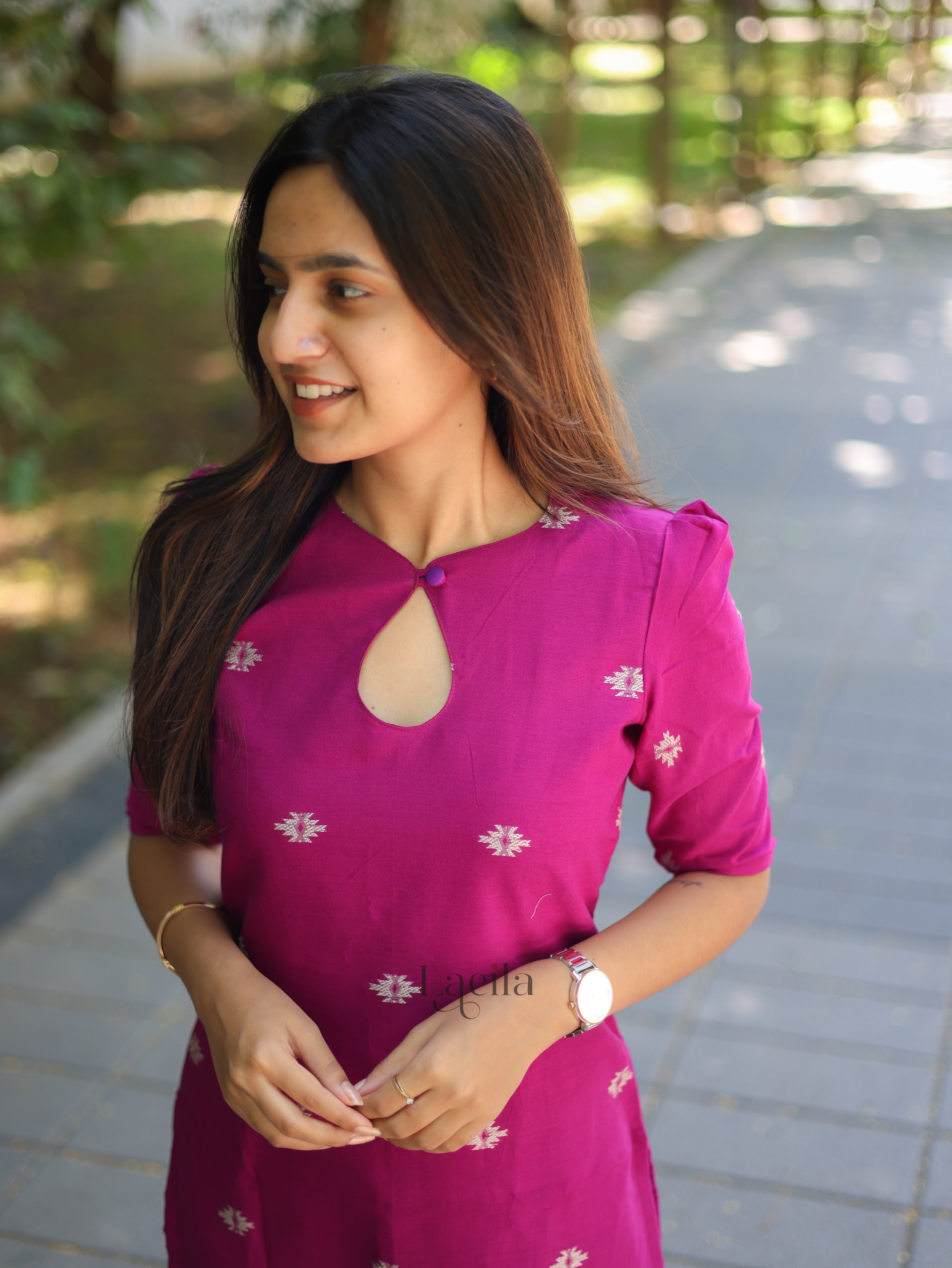 Magenta cotton top
