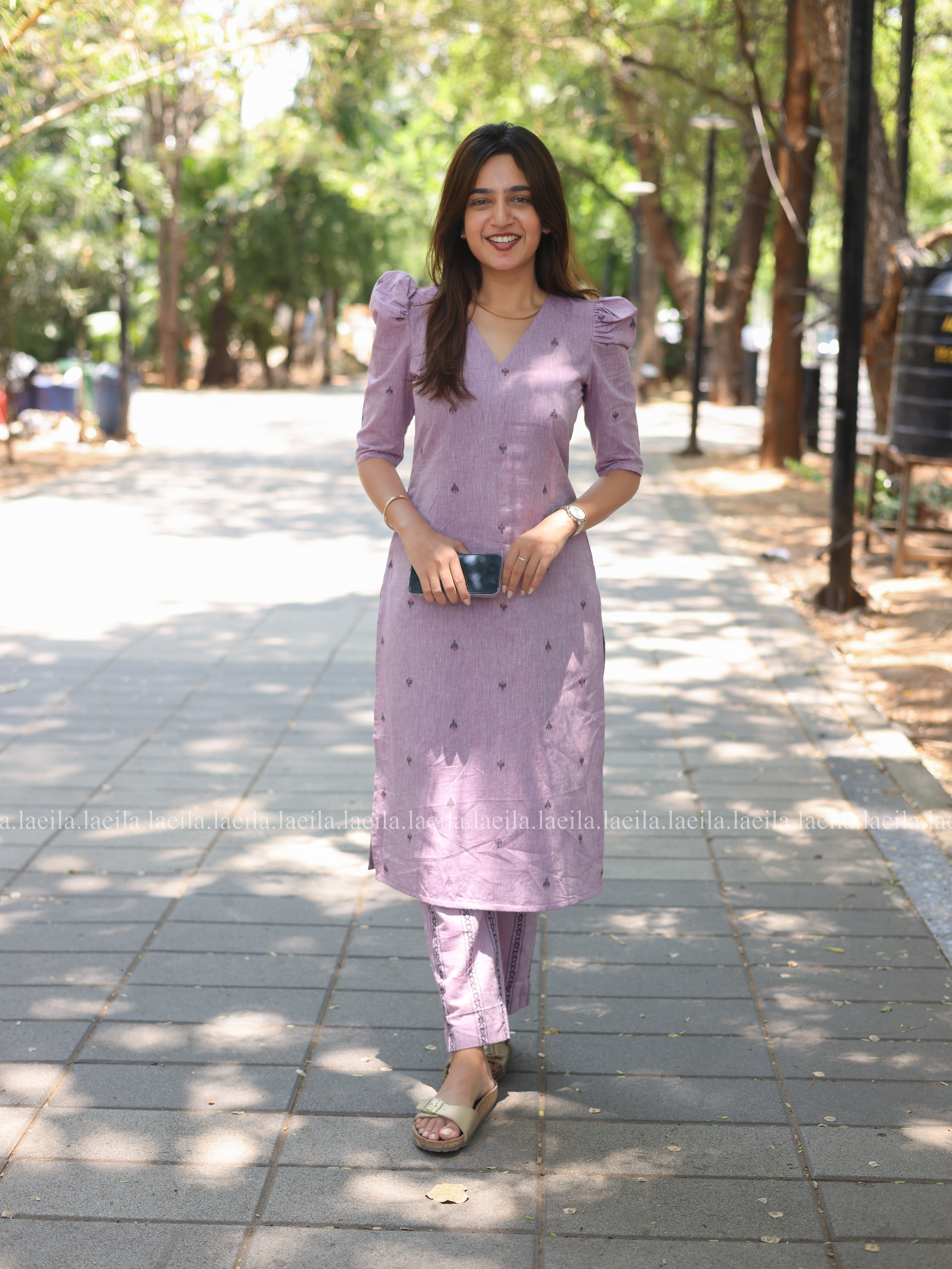 Lavender Meera cotton co-ord set