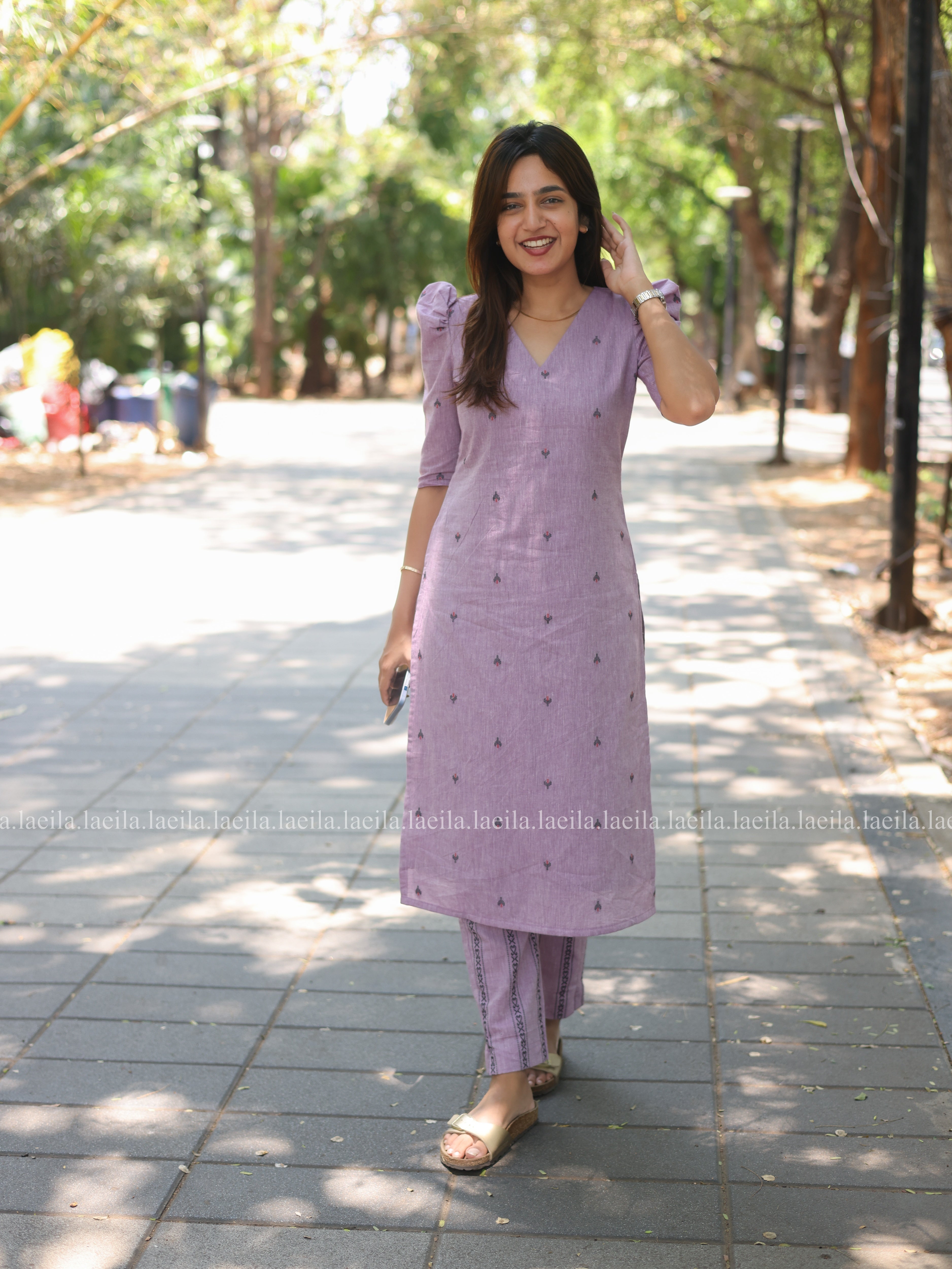 Lavender Meera cotton co-ord set