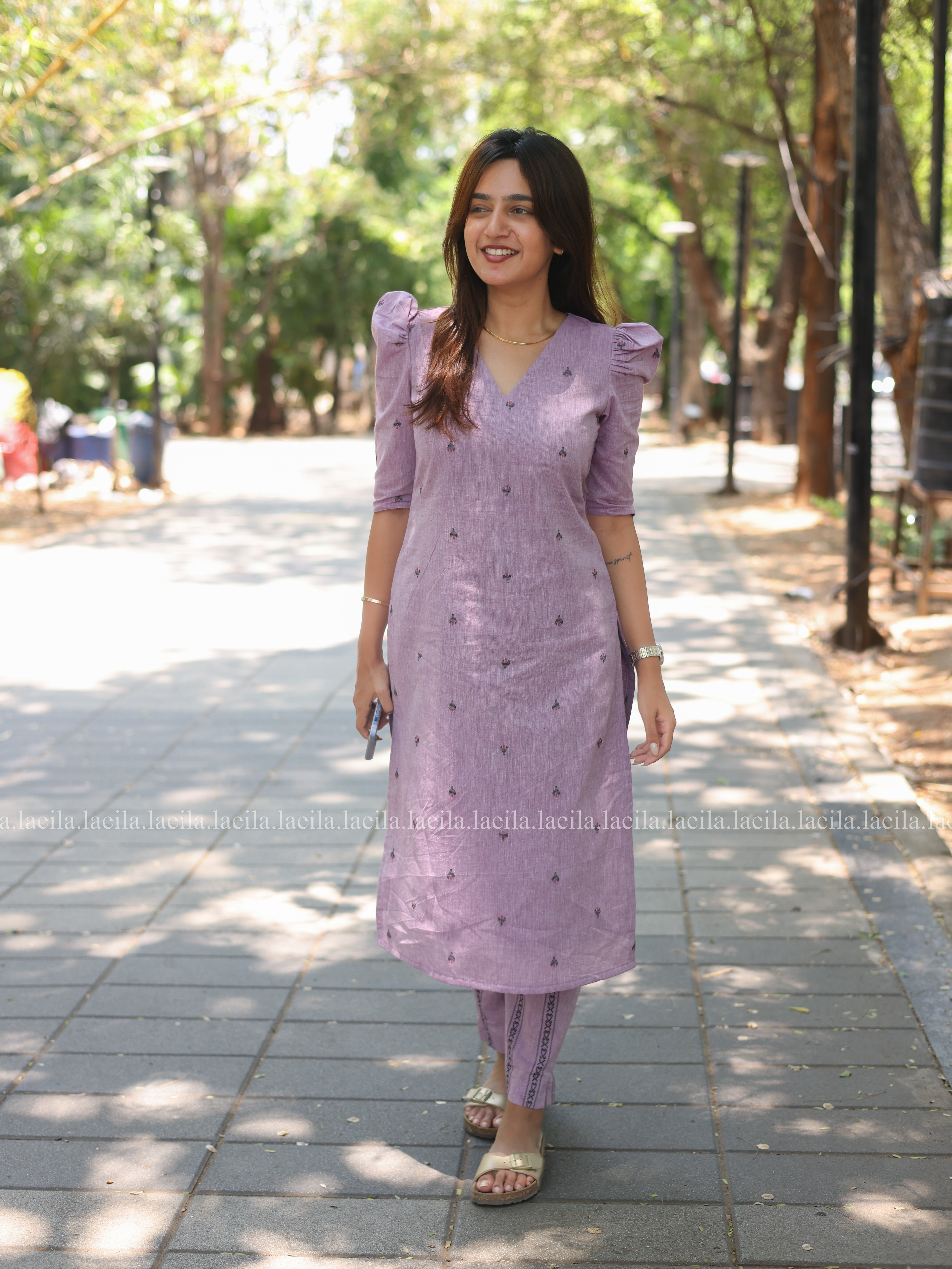 Lavender Meera cotton co-ord set