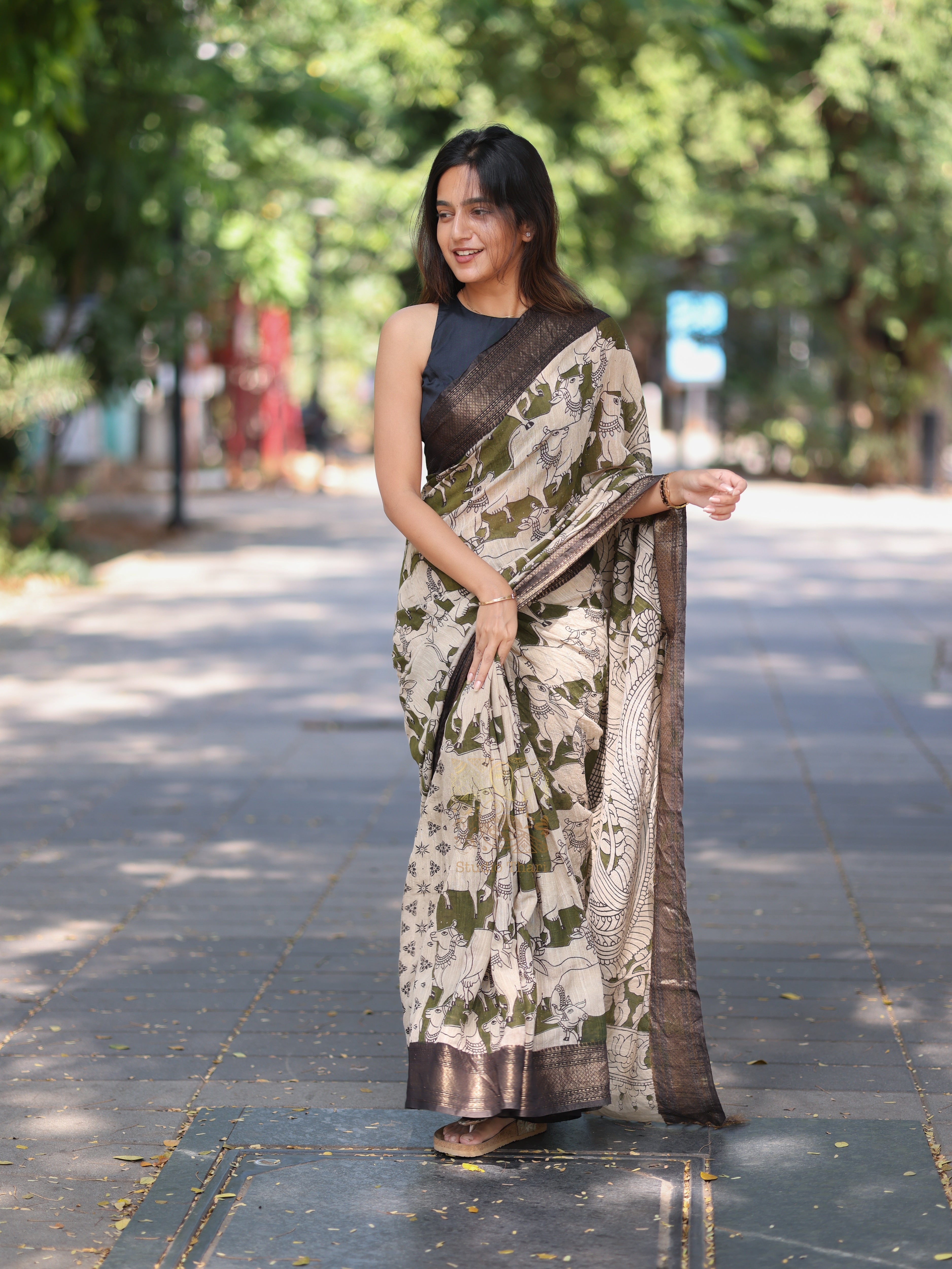 Pichwai Cotton Saree