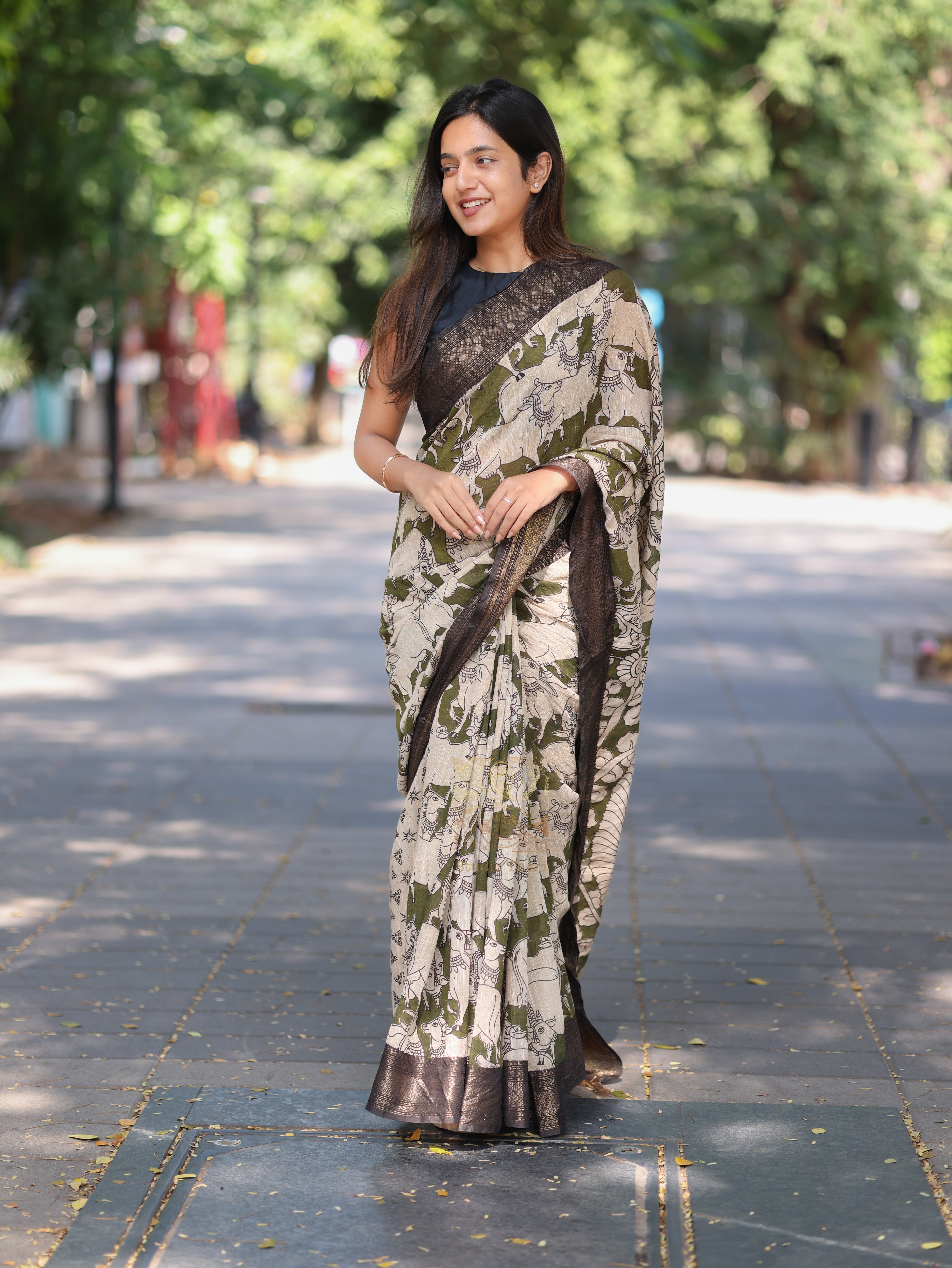 Pichwai Cotton Saree