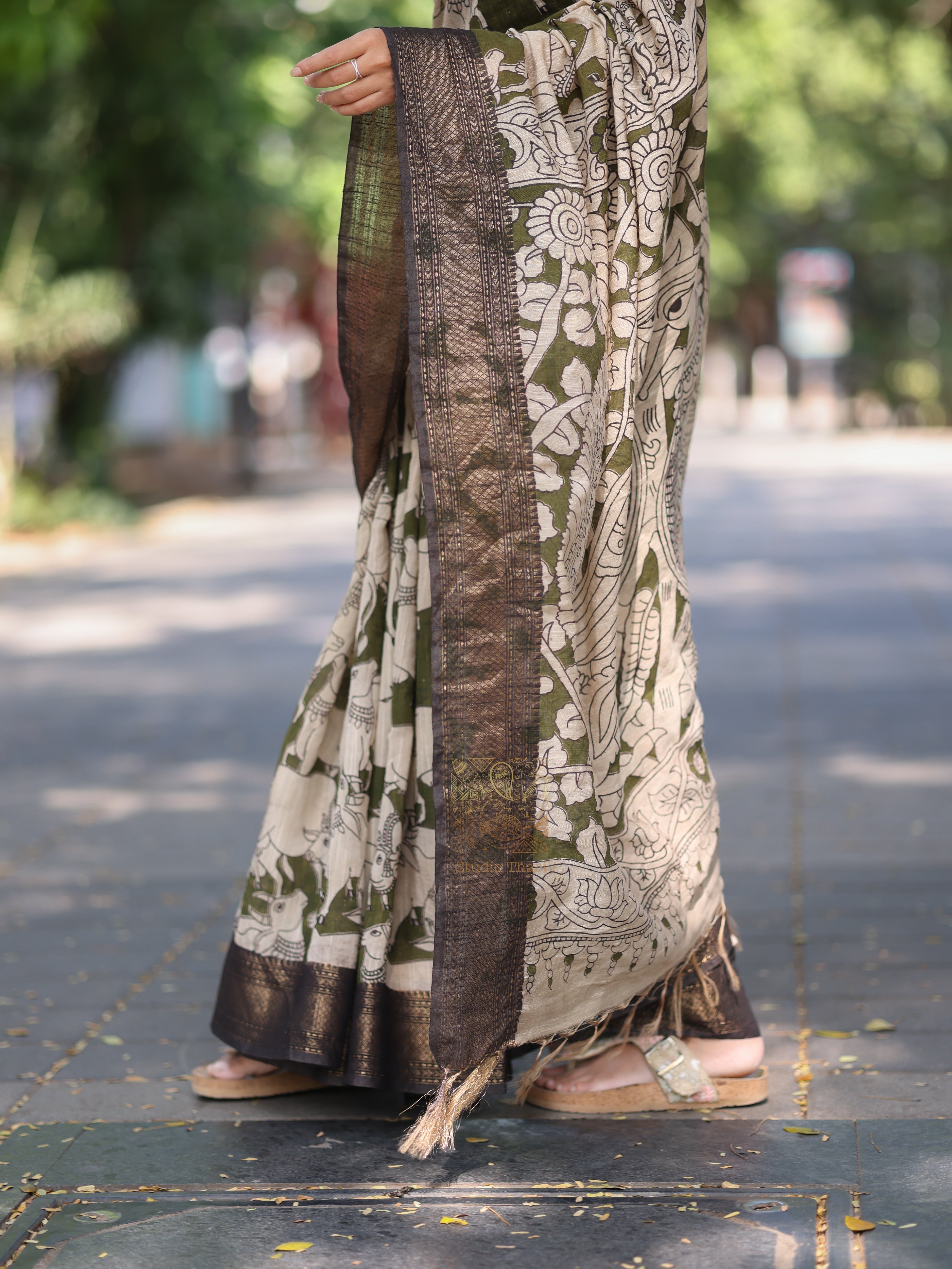 Pichwai Cotton Saree