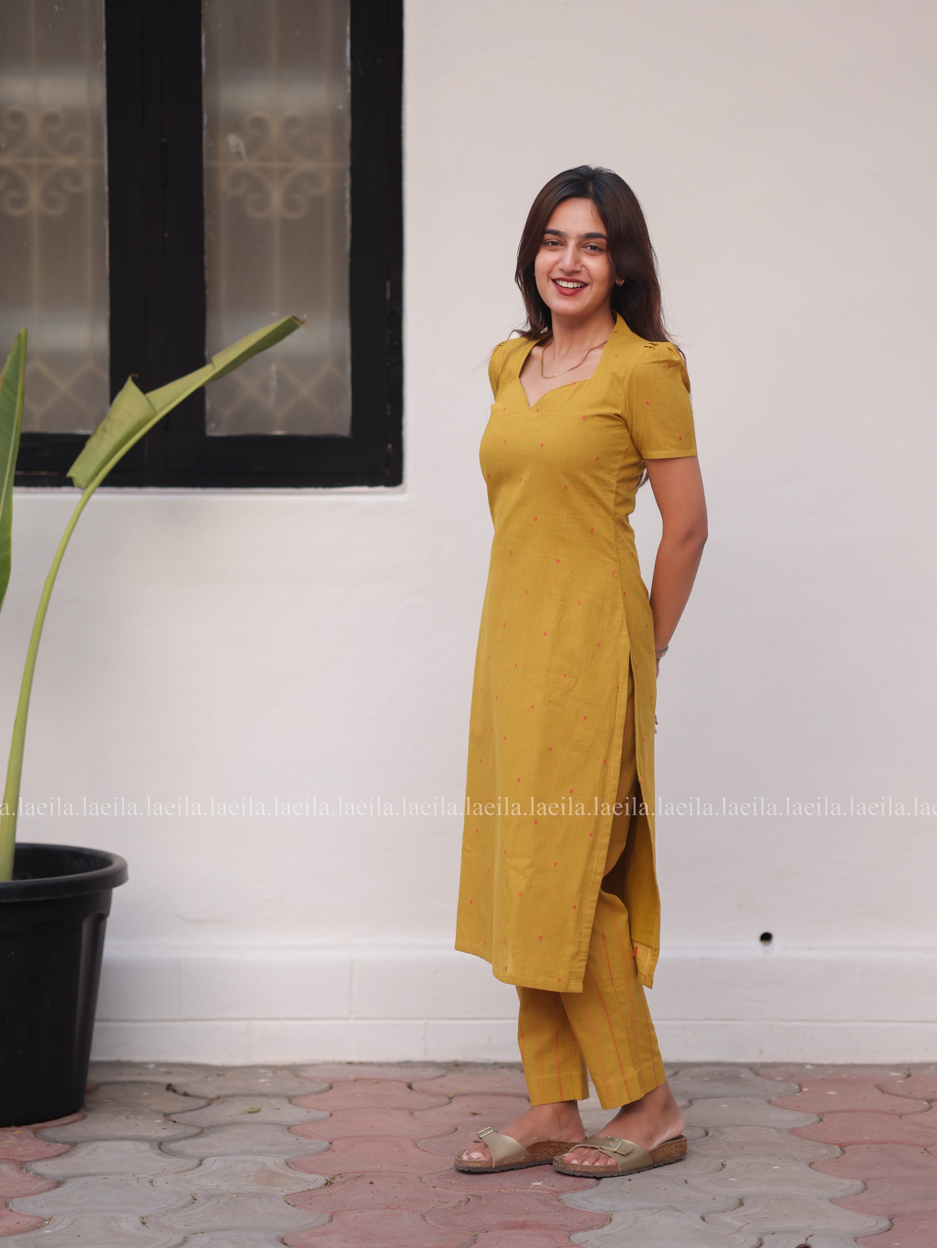 Mustard Meera Cotton Set
