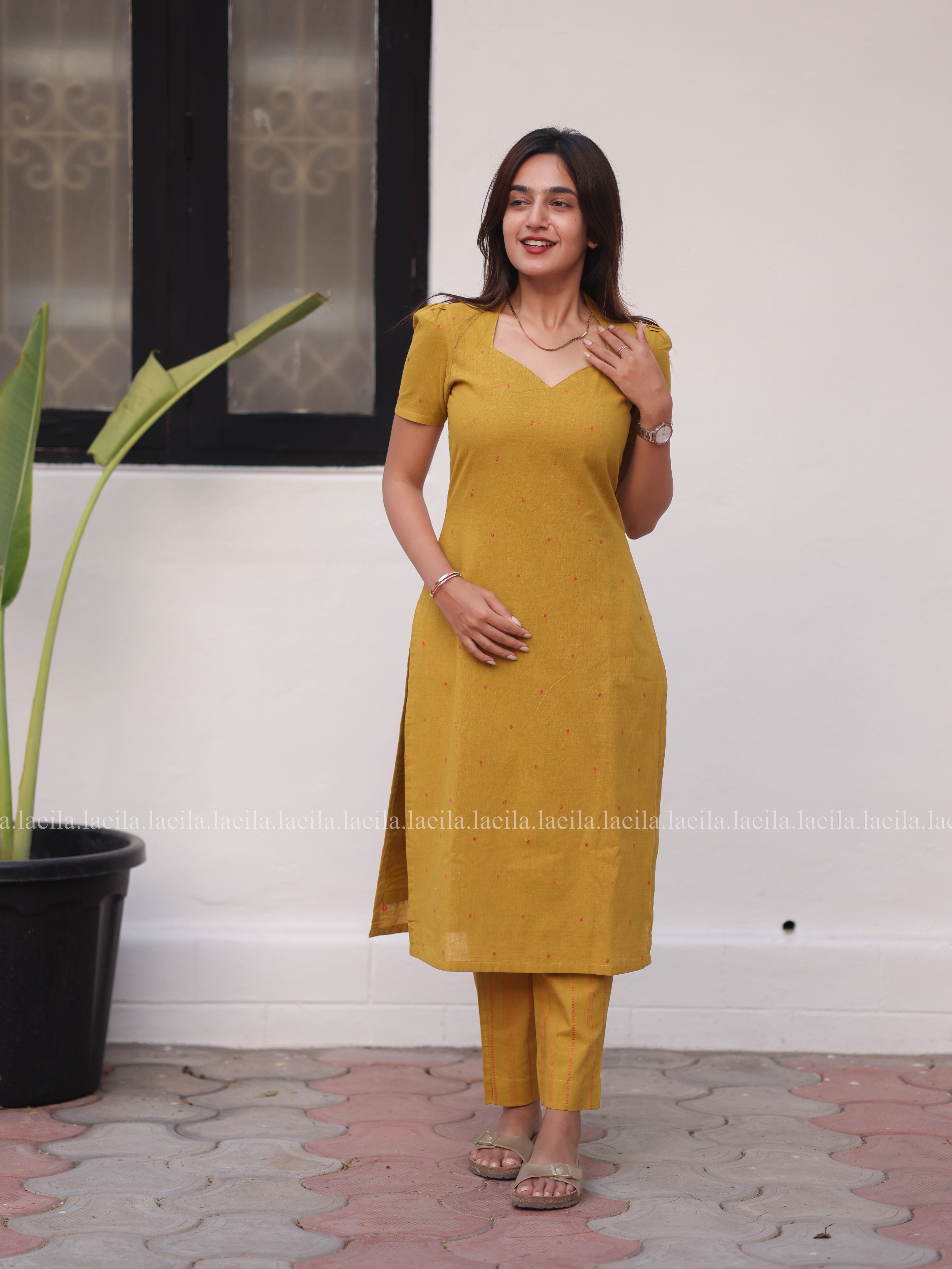 Mustard Meera Cotton Set