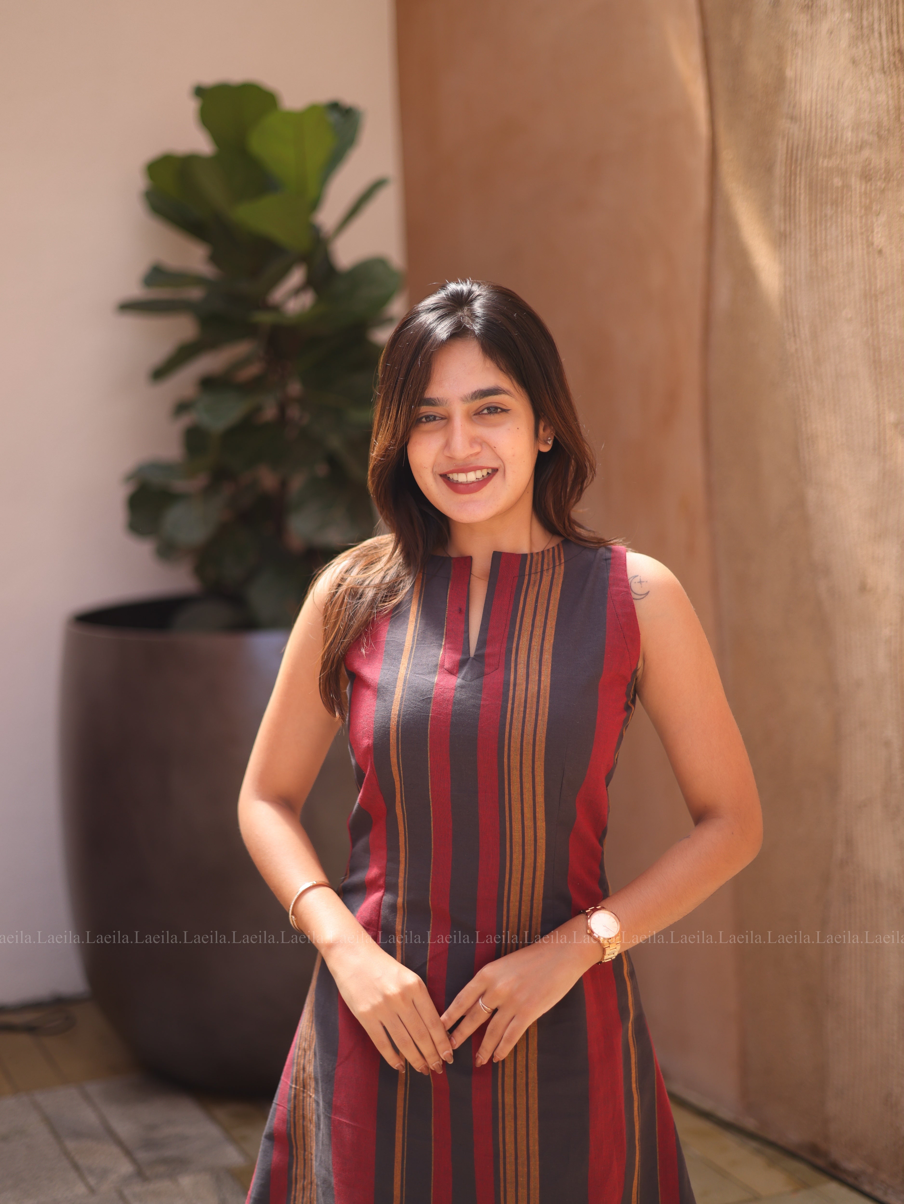 Striped cotton co-ord set