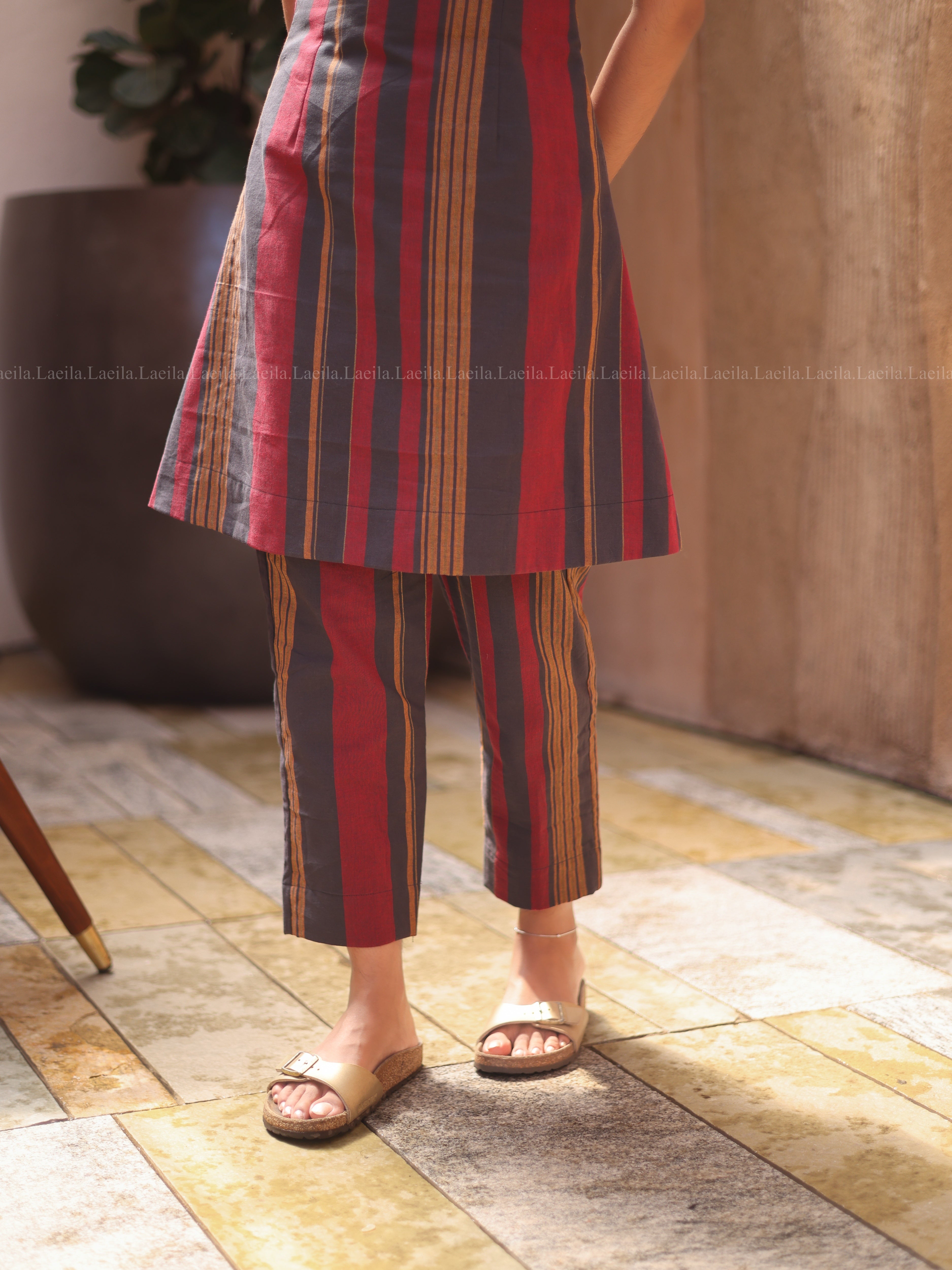 Striped cotton co-ord set