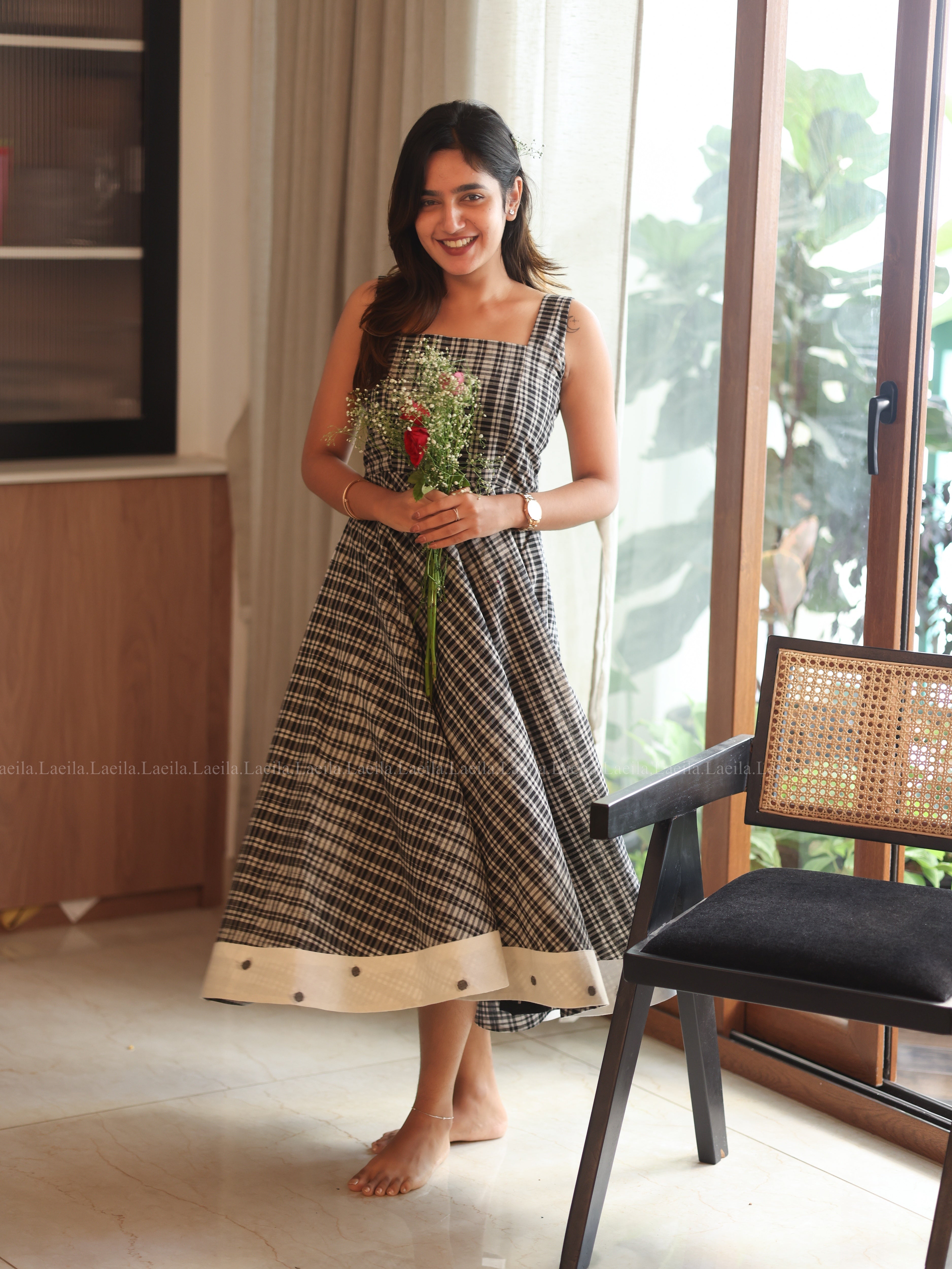 Black Checkered Dress