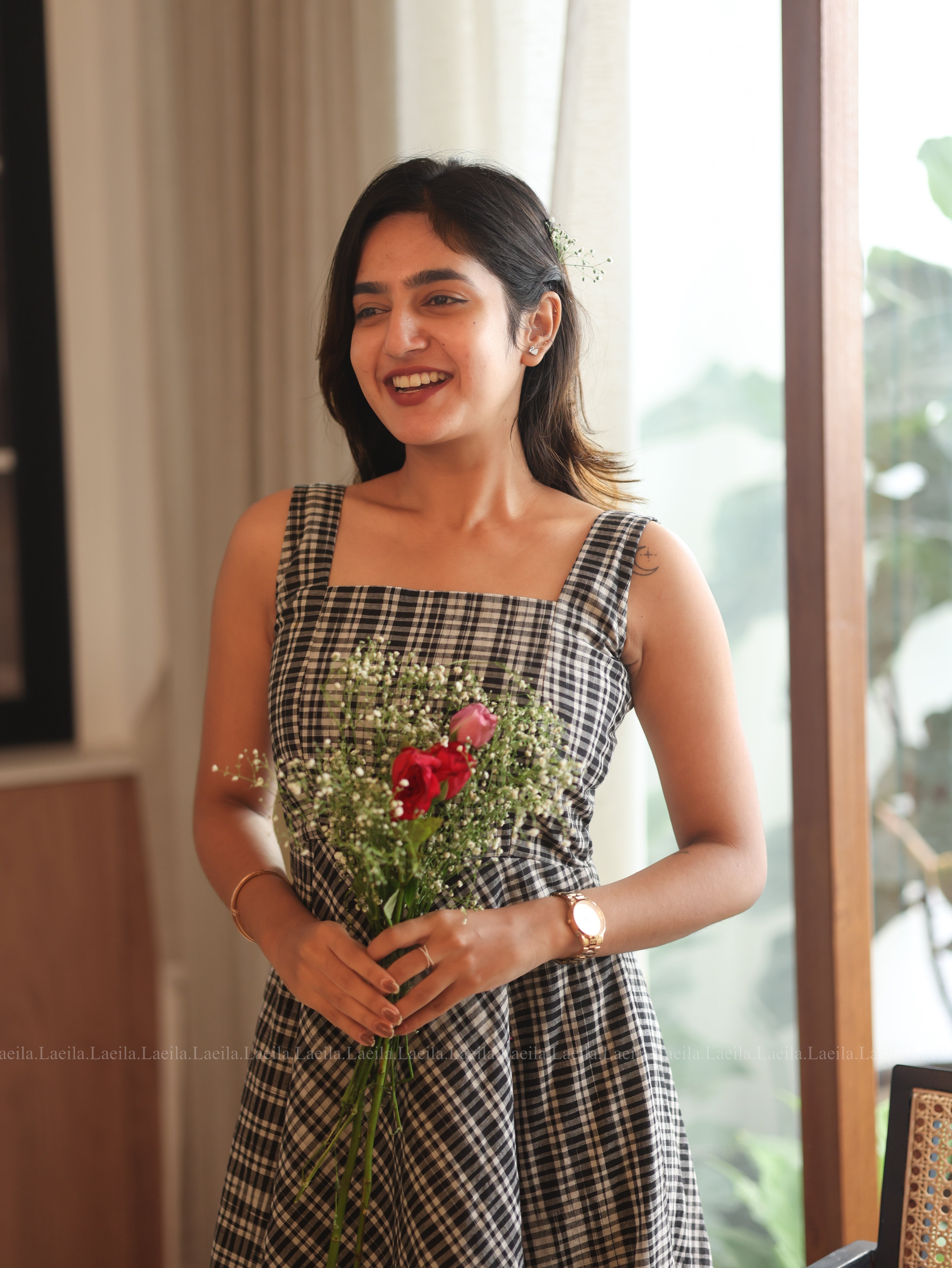 Black Checkered Dress