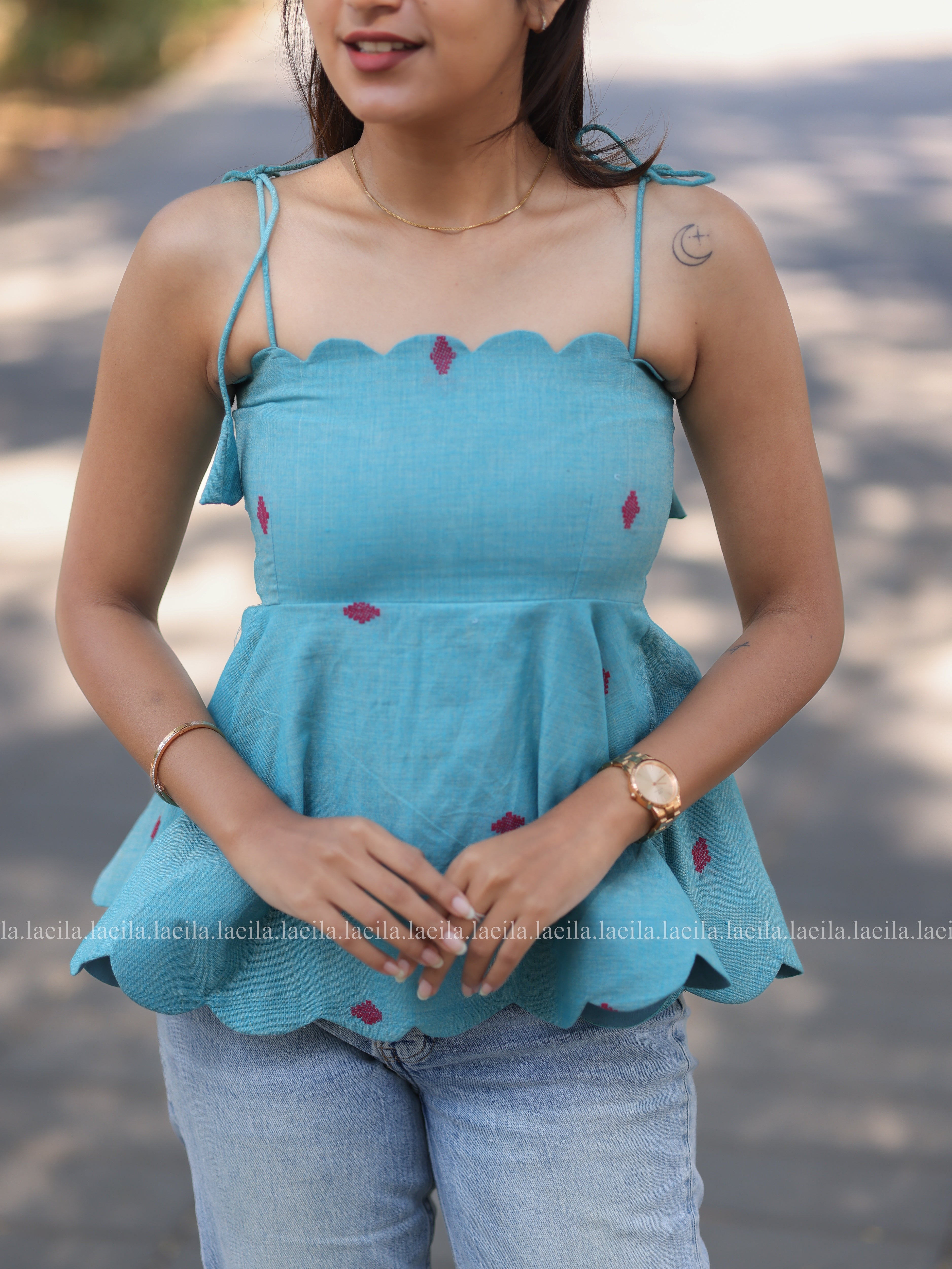 Blue Maya Short Top
