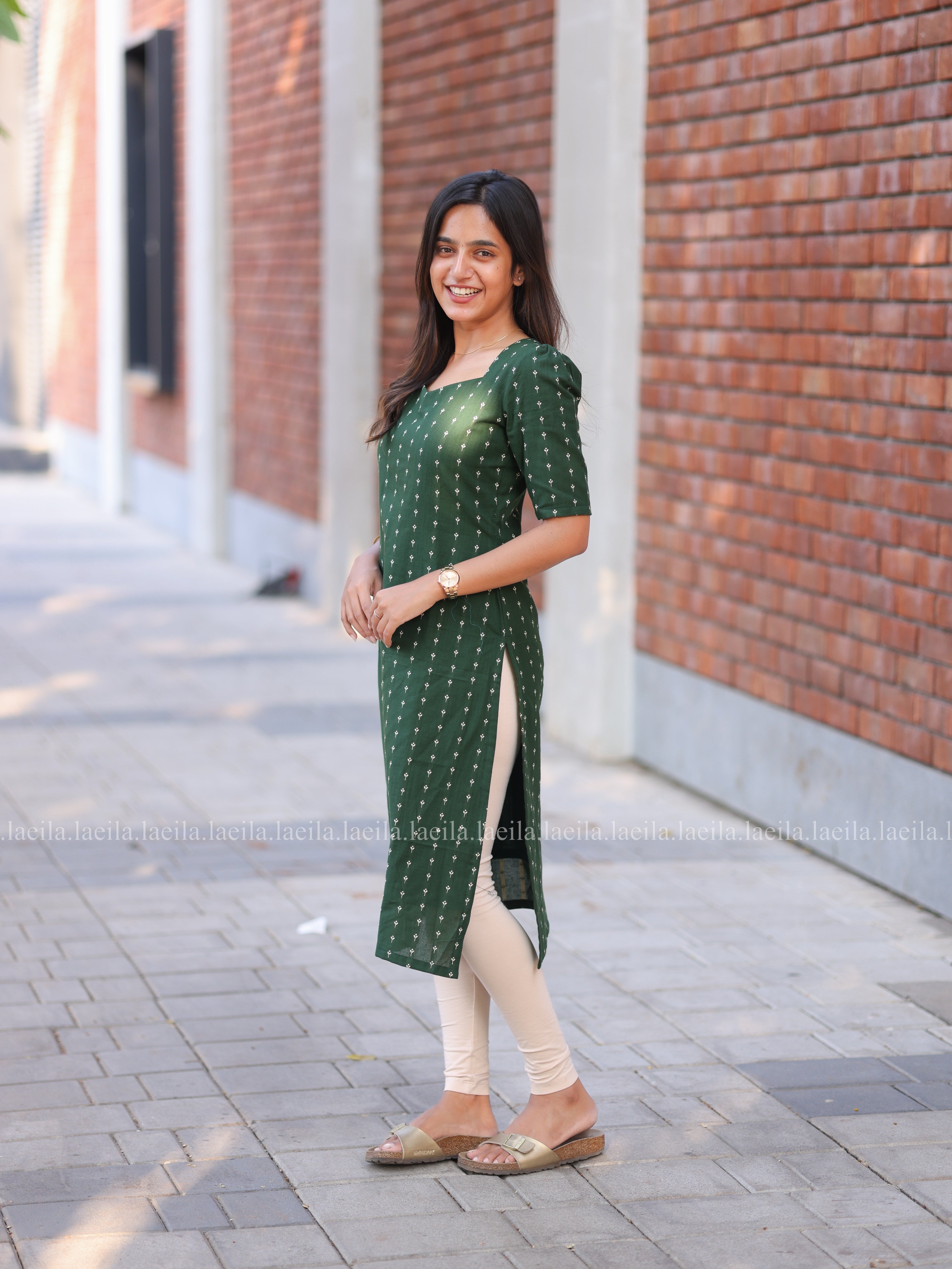 Olive Green Cotton Top