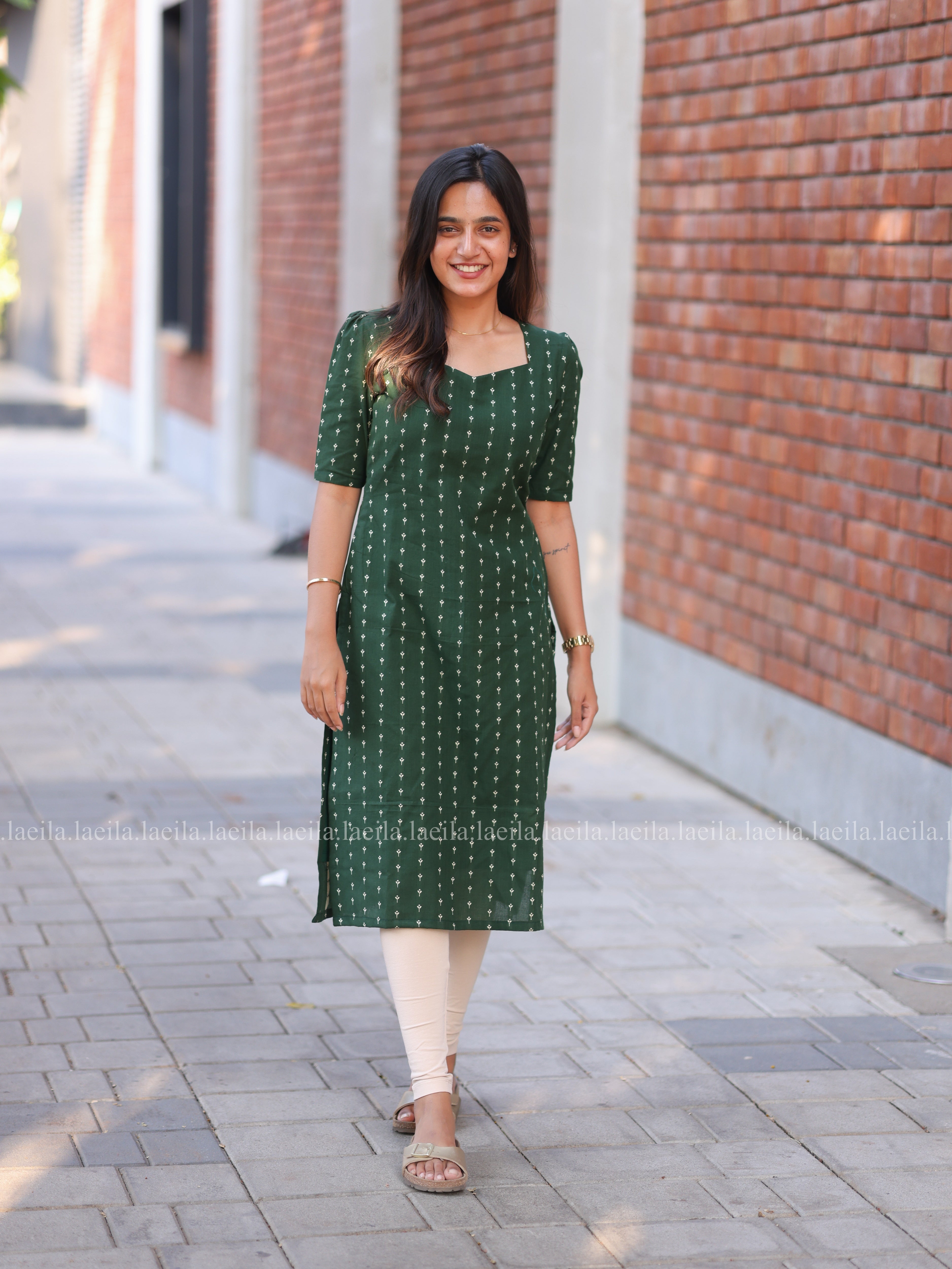 Olive Green Cotton Top