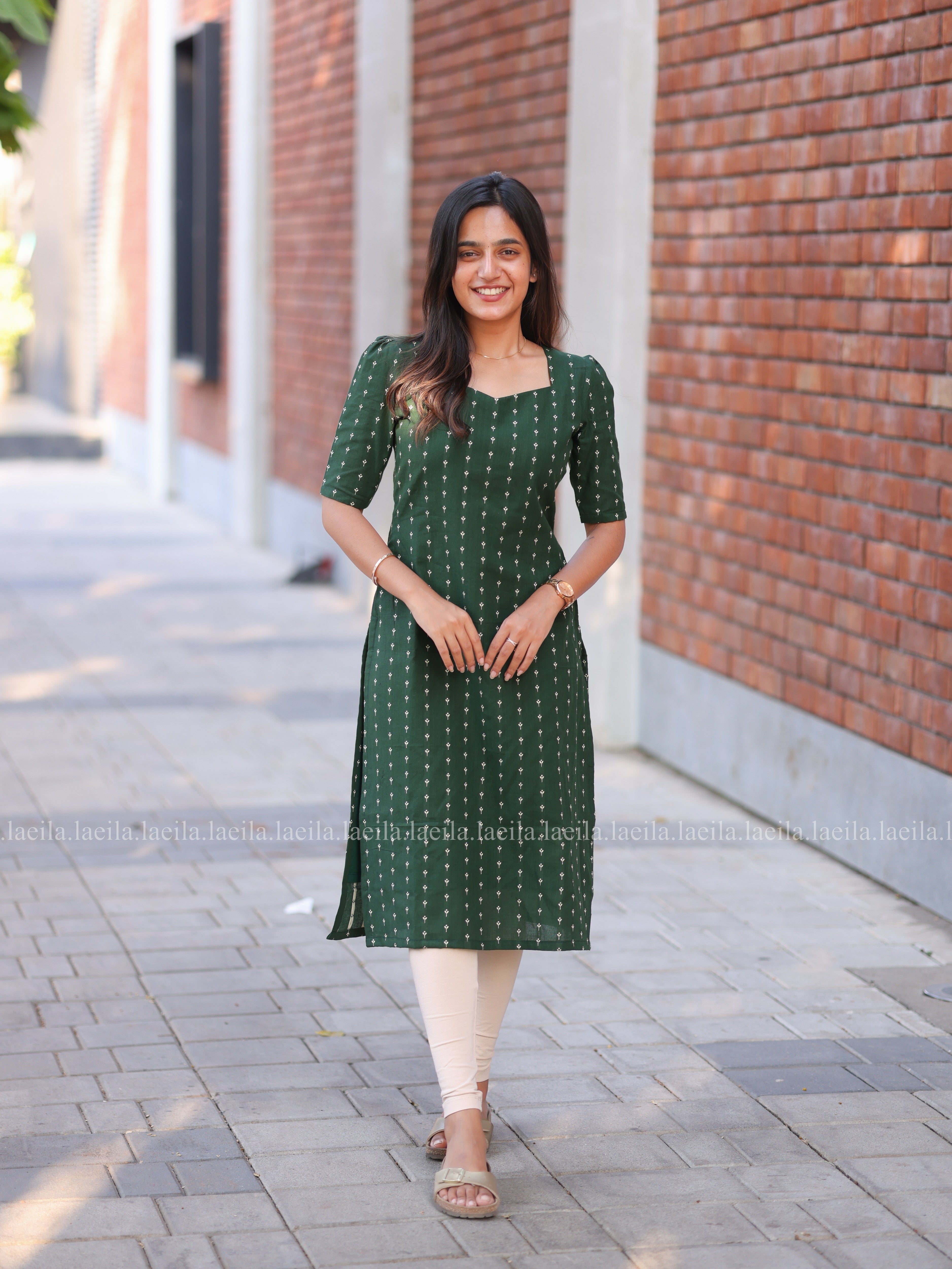 Olive Green Cotton Top