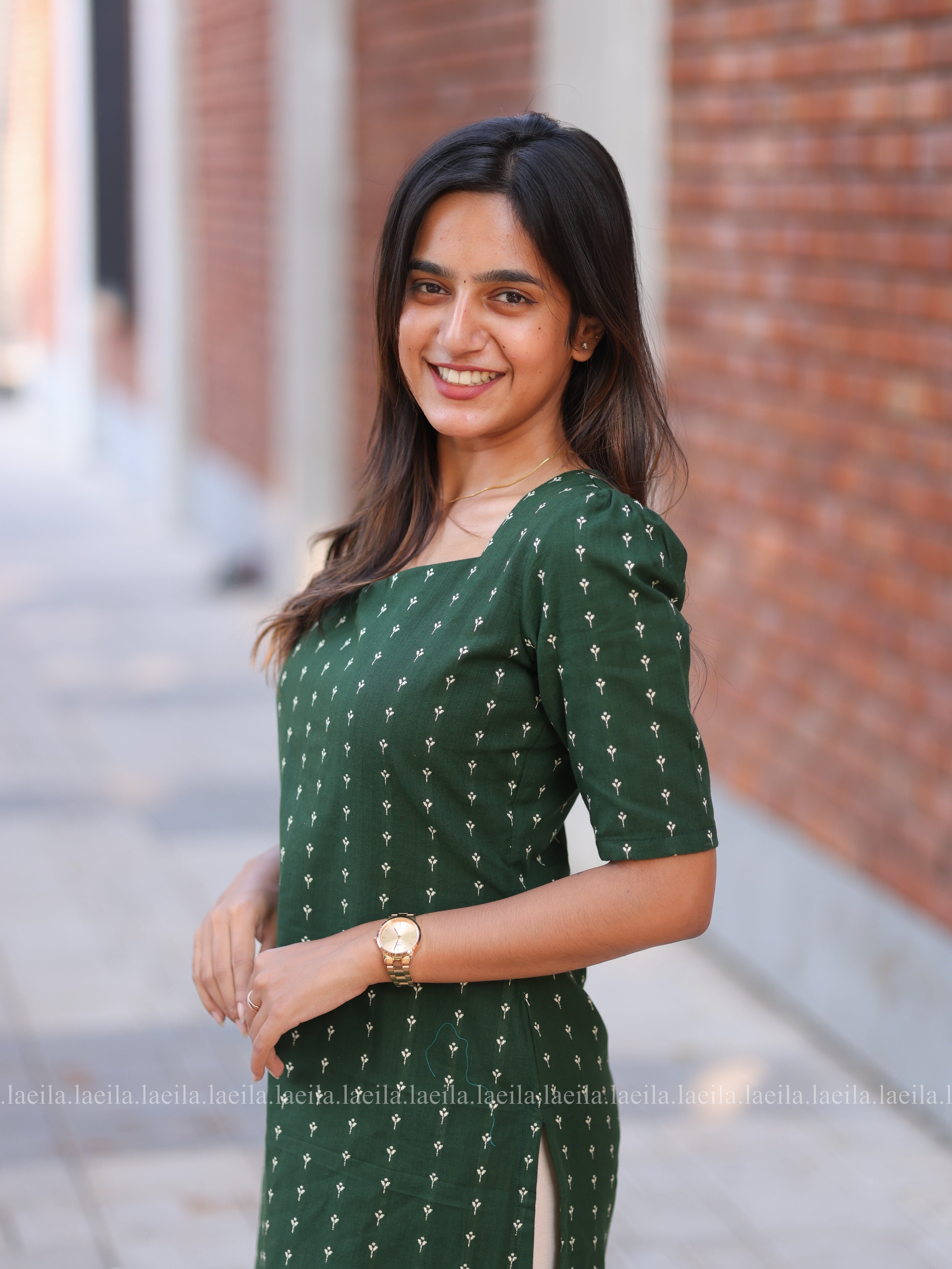 Olive Green Cotton Top