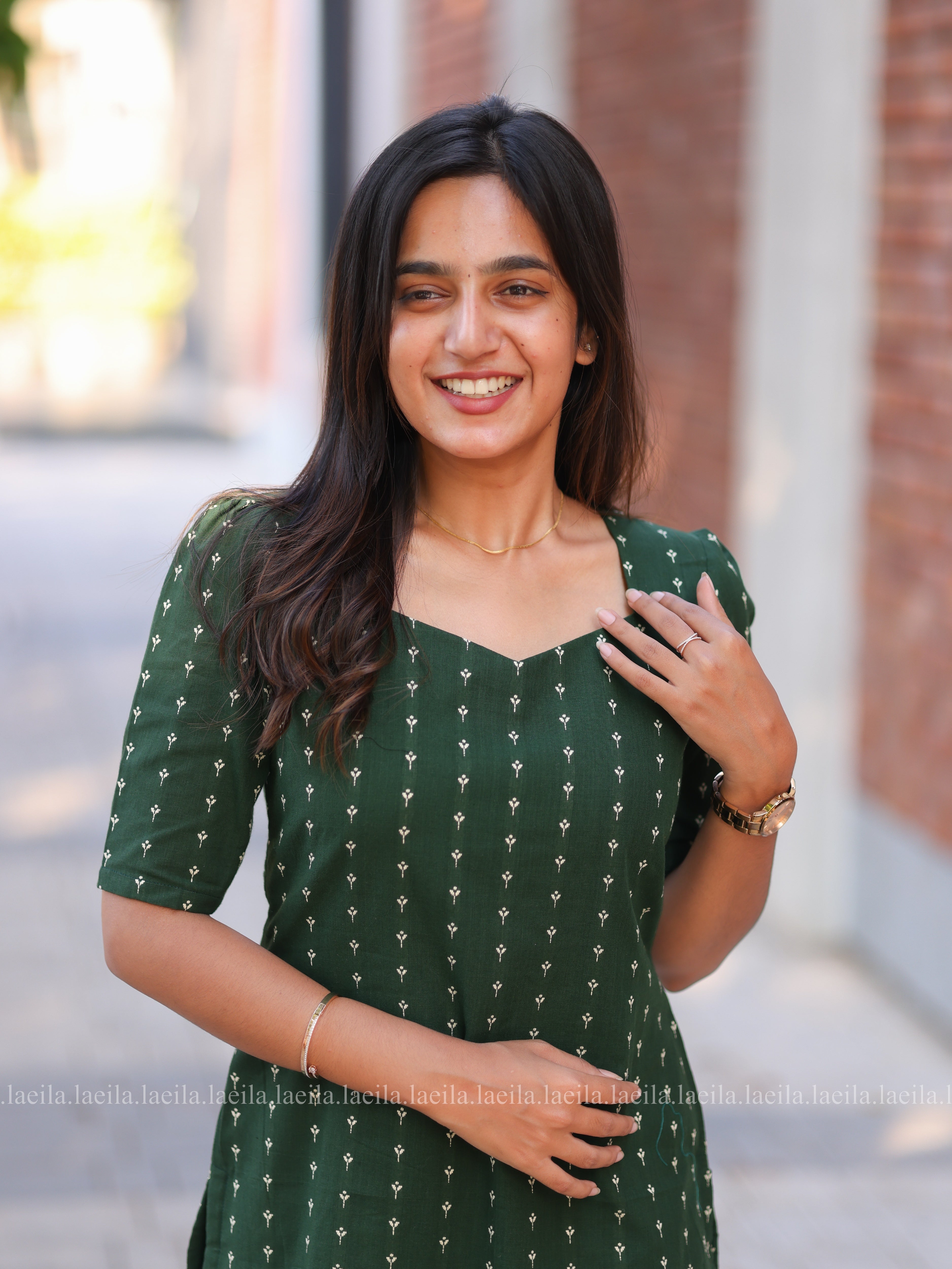 Olive Green Cotton Top