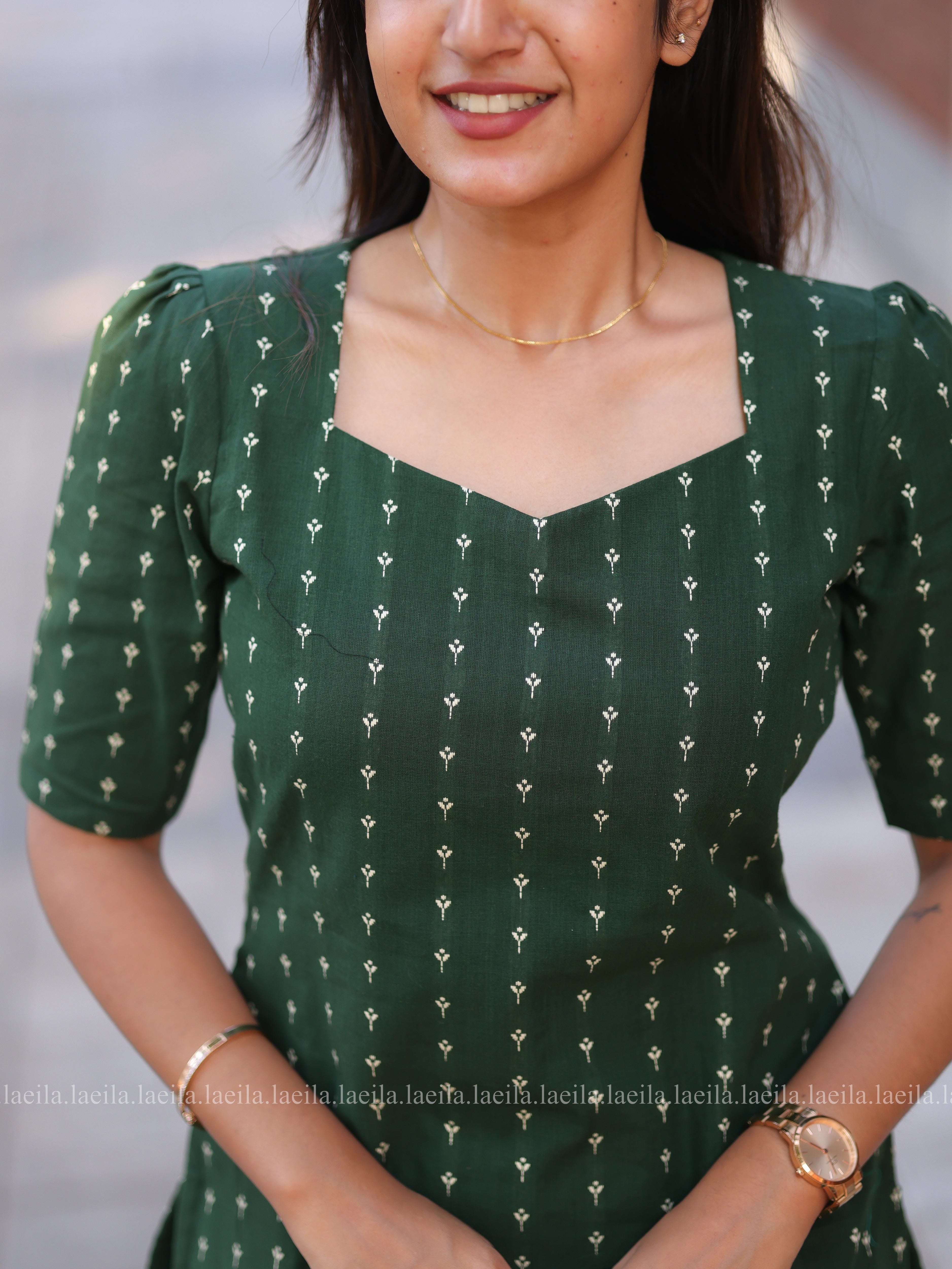 Olive Green Cotton Top