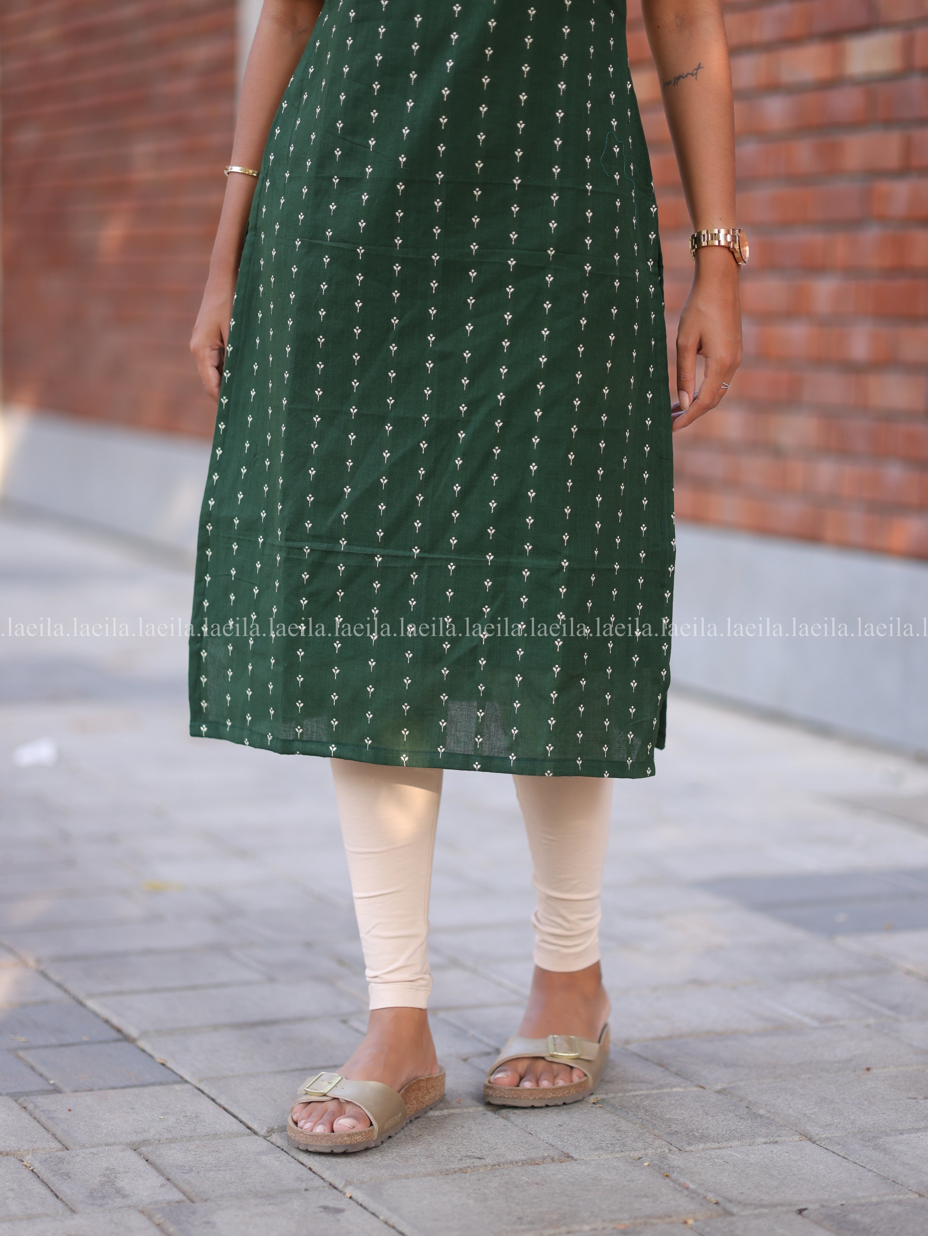 Olive Green Cotton Top