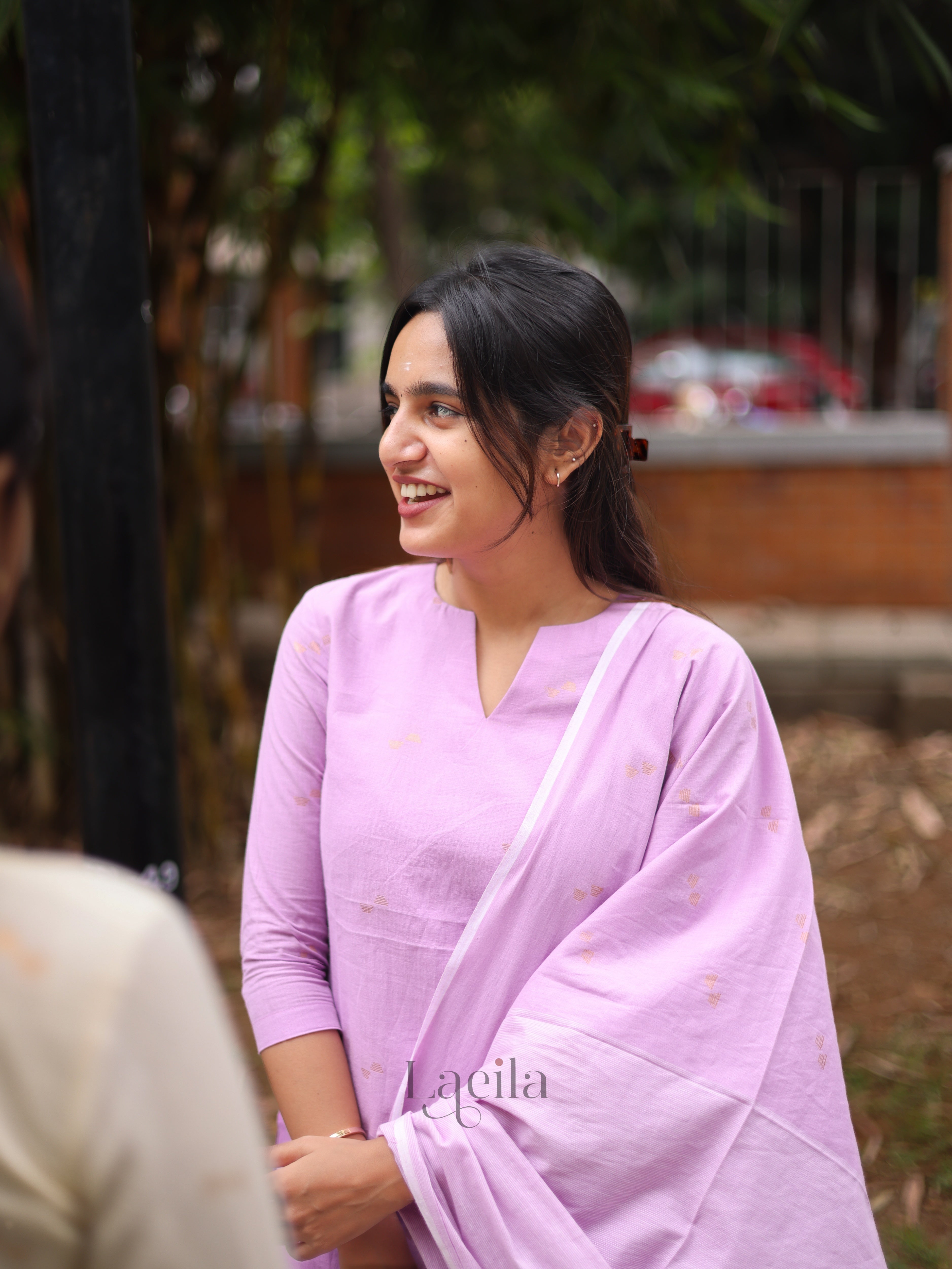 Lavender Cotton Kadhambari Set