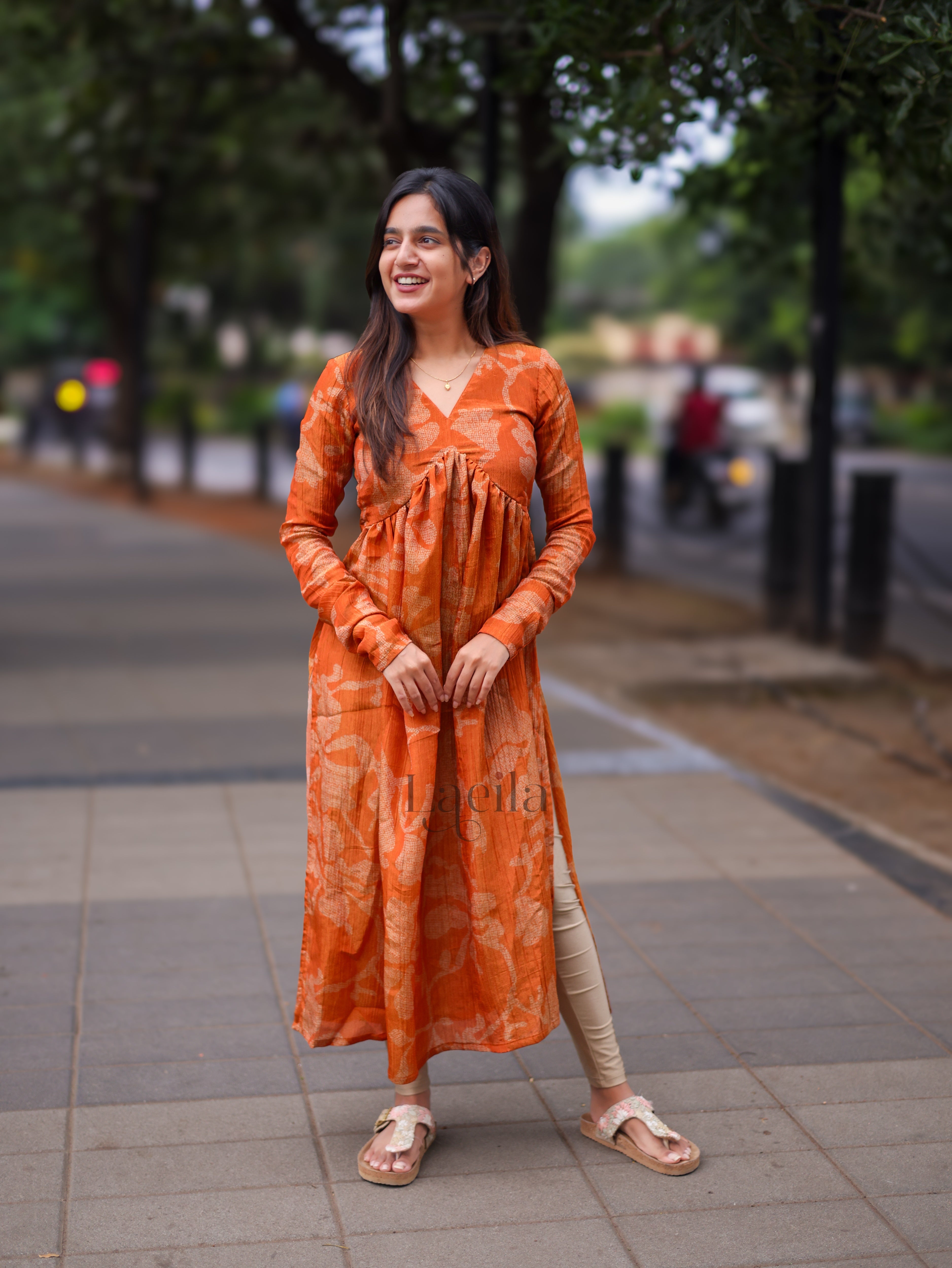 Rust Orange Alia cut top
