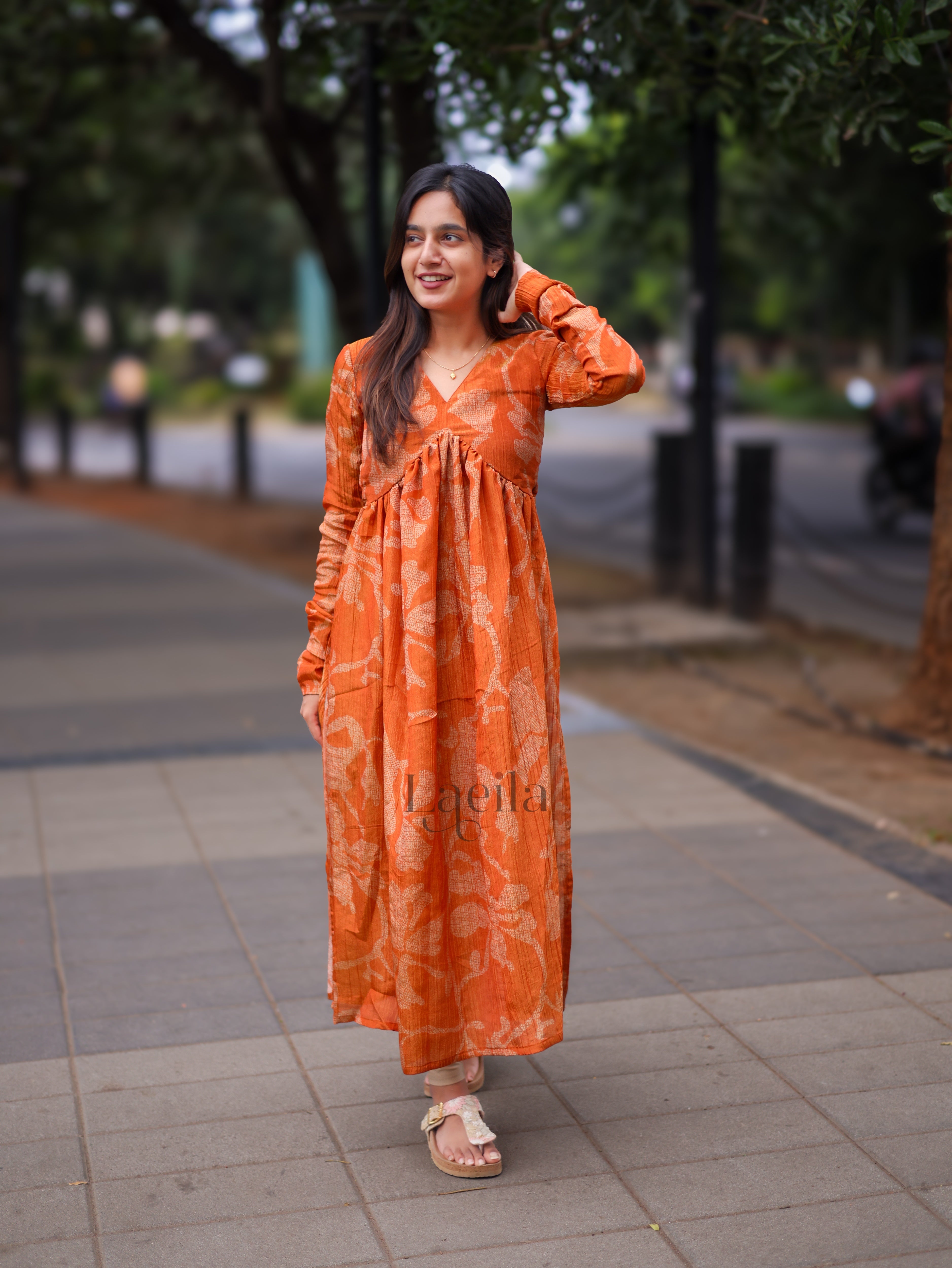 Rust Orange Alia cut top