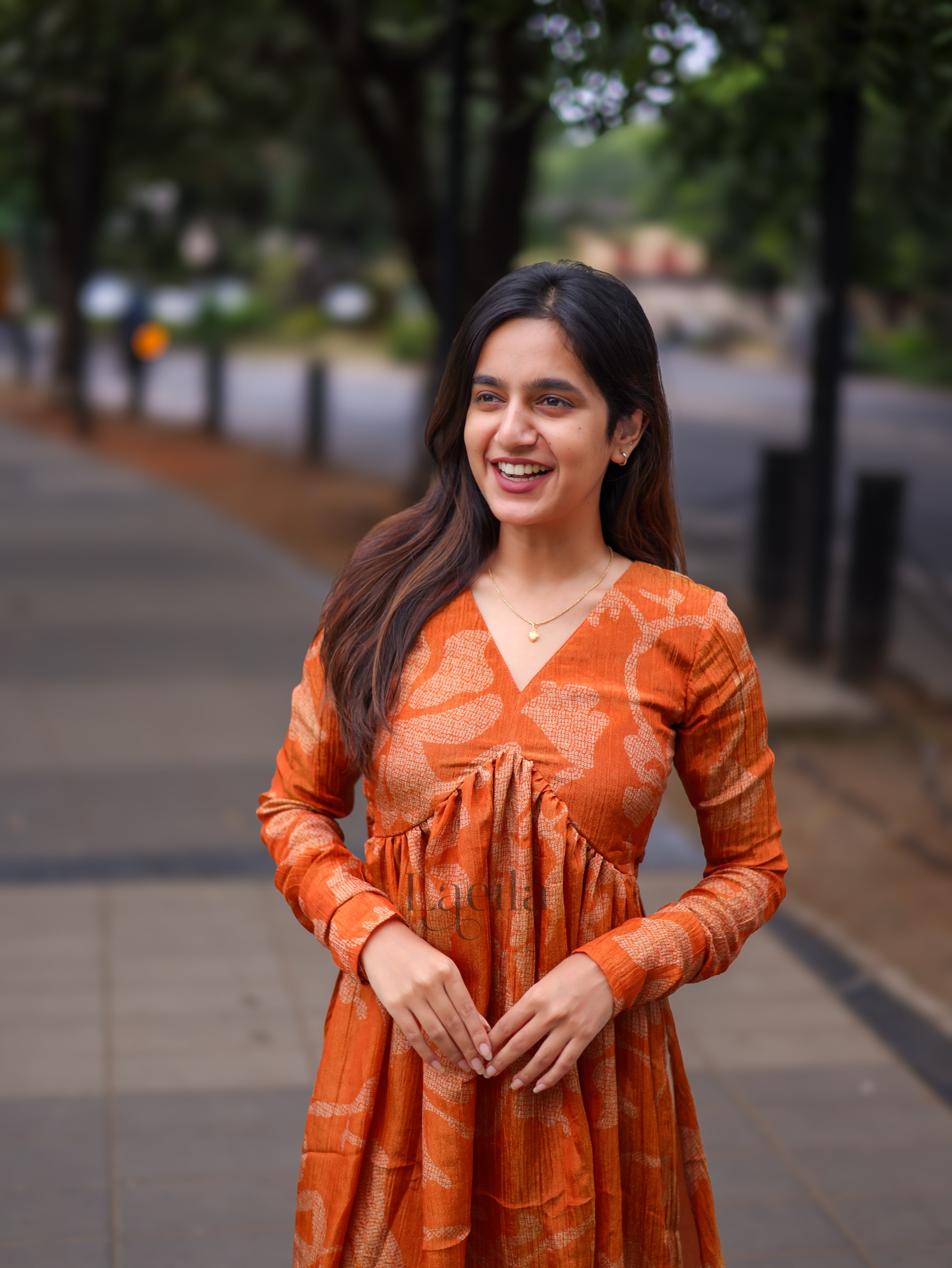 Rust Orange Alia cut top