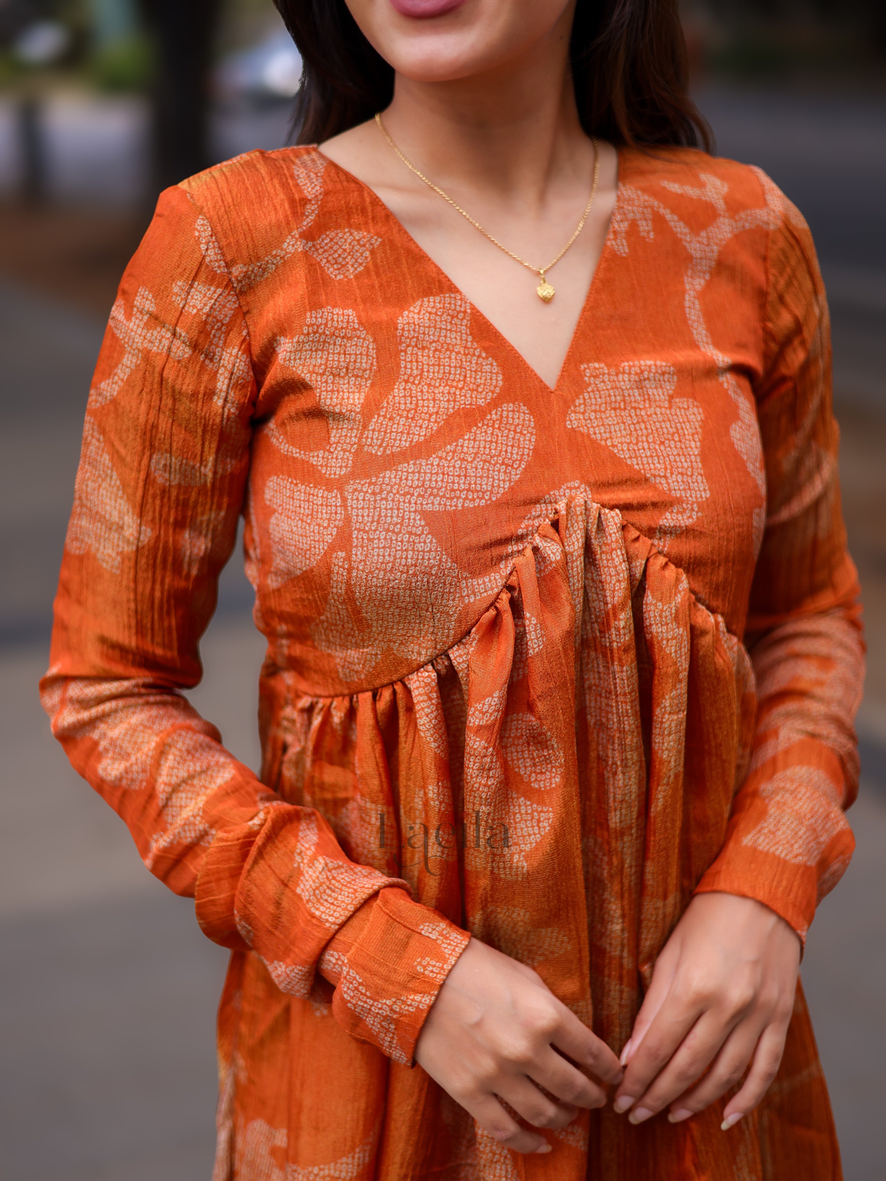 Rust Orange Alia cut top