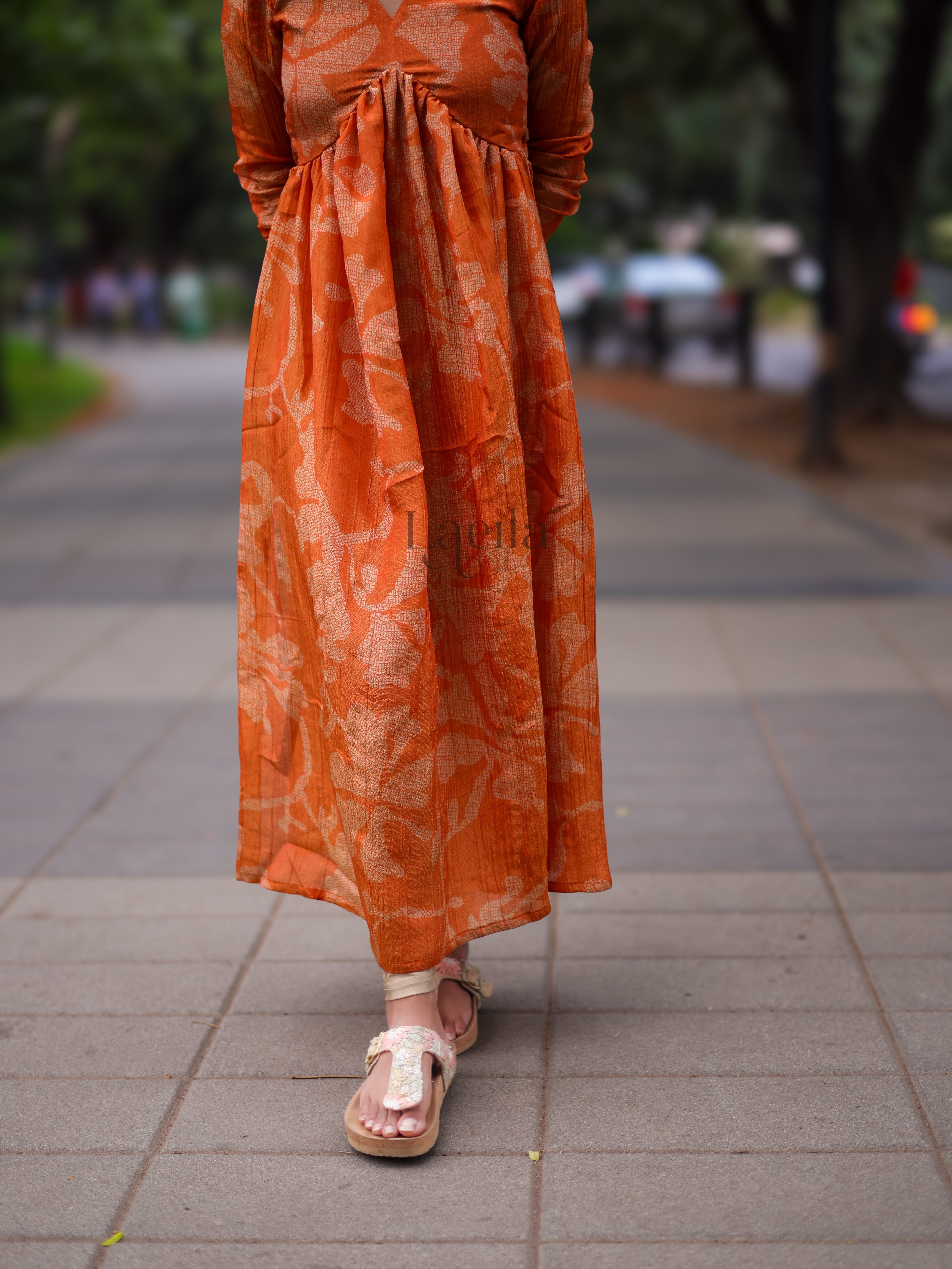 Rust Orange Alia cut top