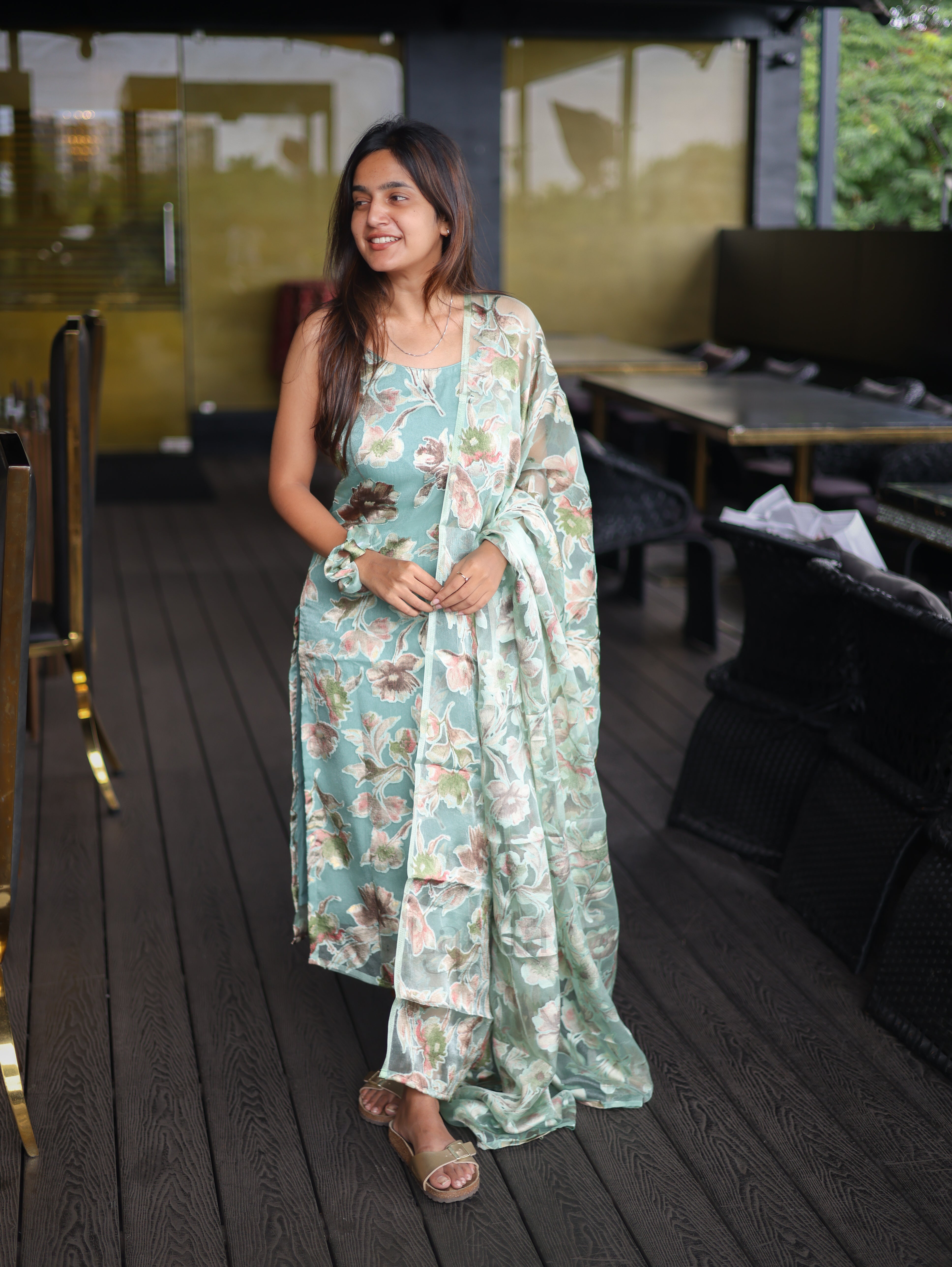 Pastel Green super soft foil print