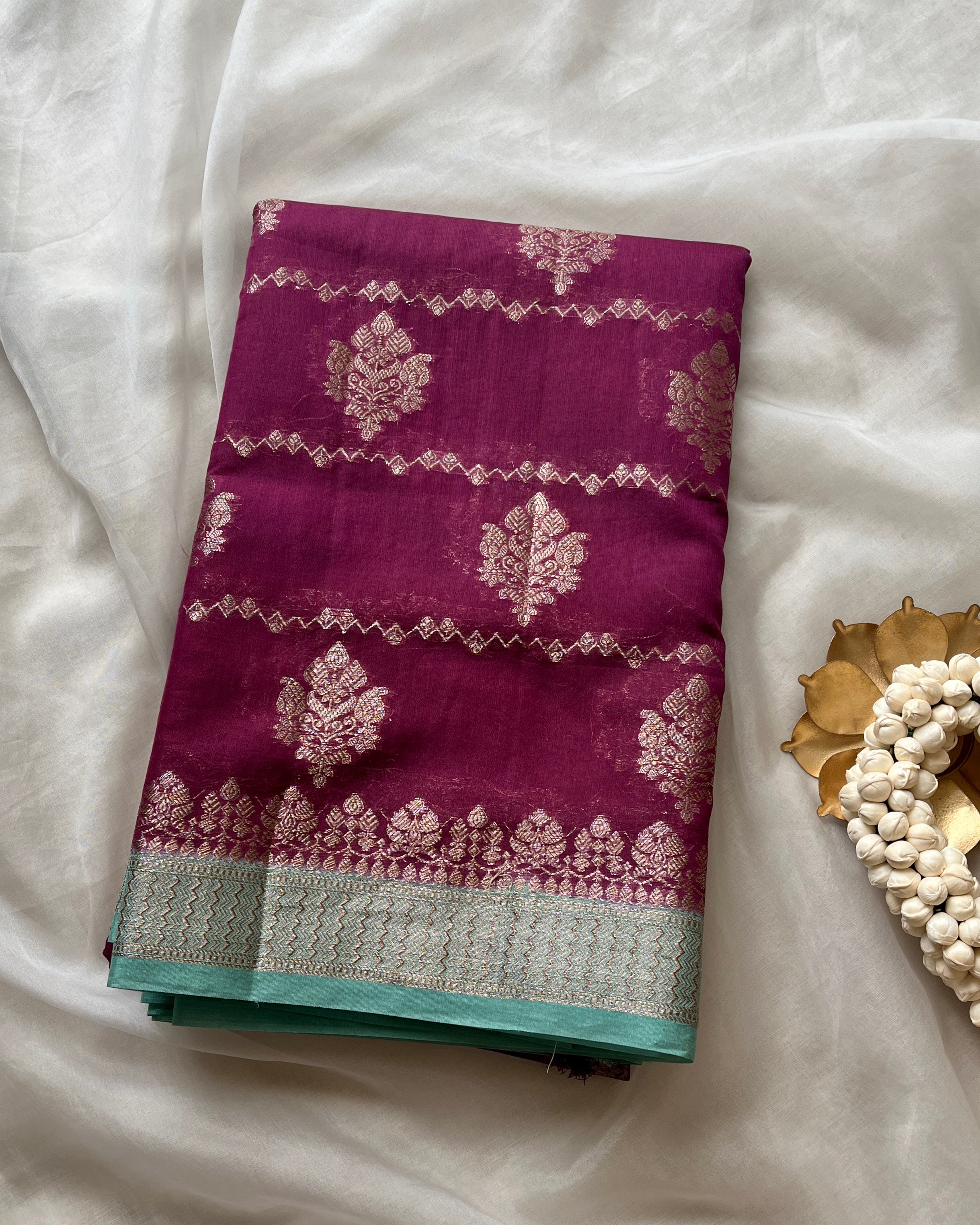 Magenta Silk Cotton saree