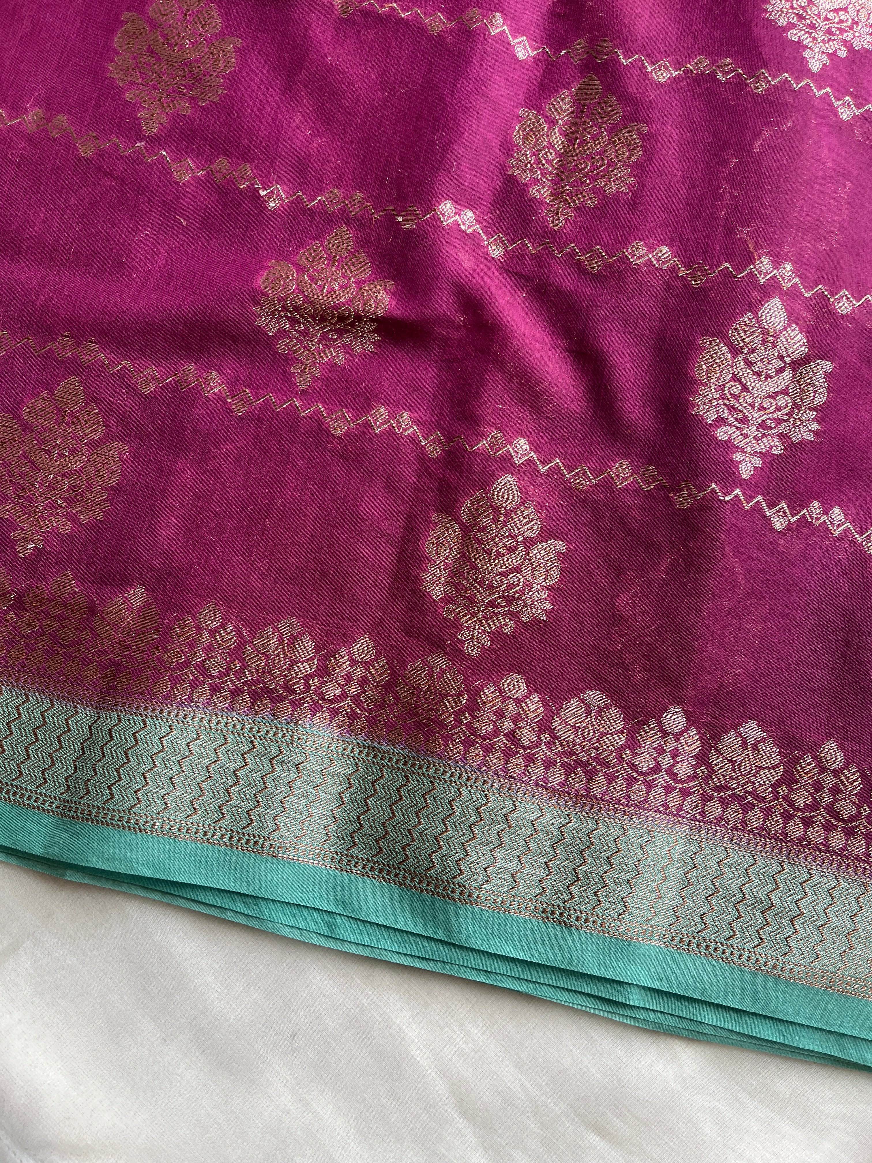 Magenta Silk Cotton saree