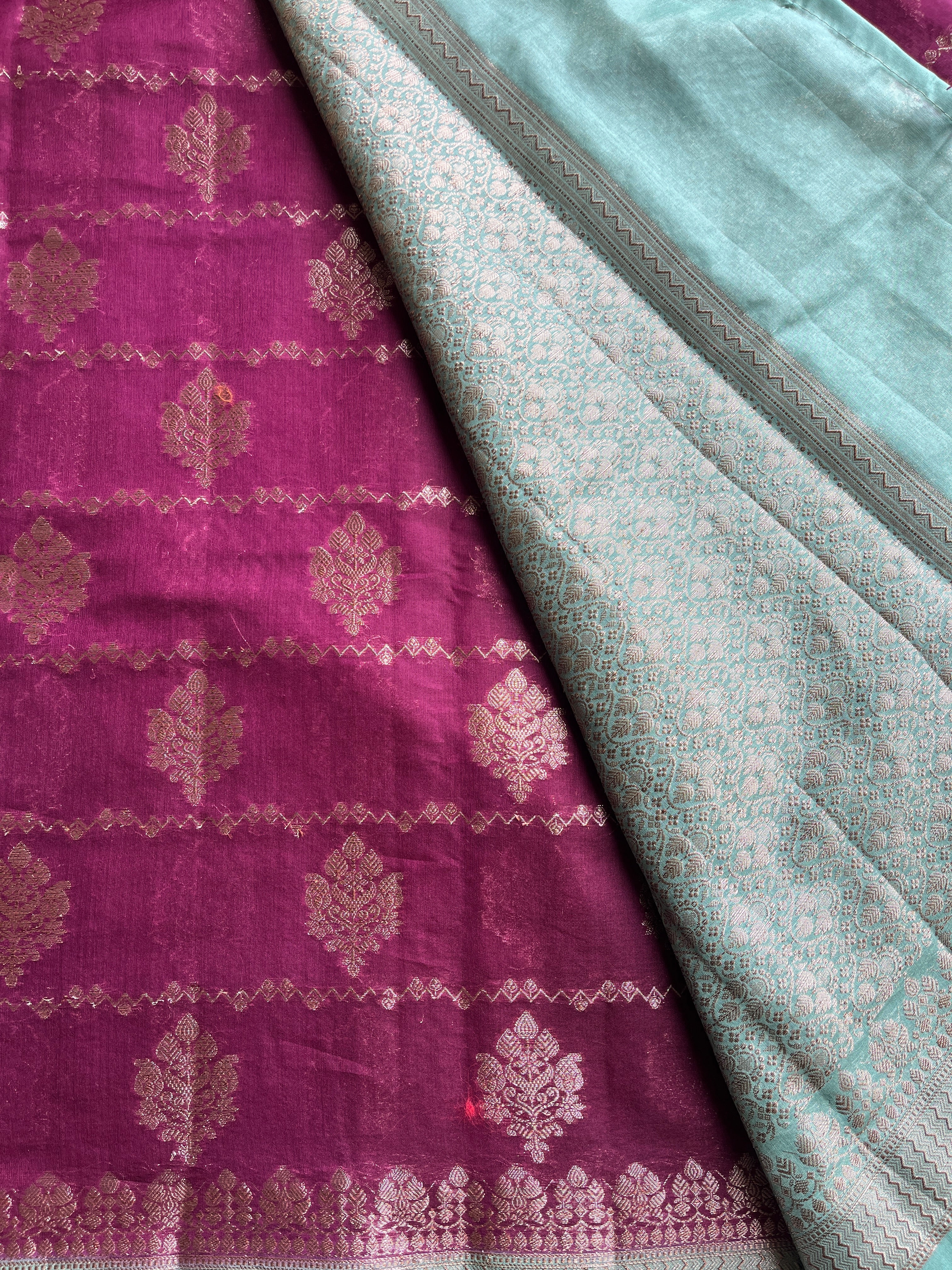 Magenta Silk Cotton saree
